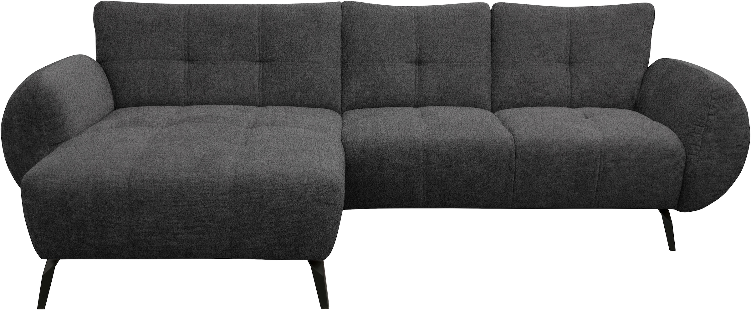 GOODproduct Ecksofa »Viborg 261 x 140 cm, mit Steppungen, elegant, modern« L-Form, pflegeleichter Bezug, hohe Füsse - passend für Saugroboter!