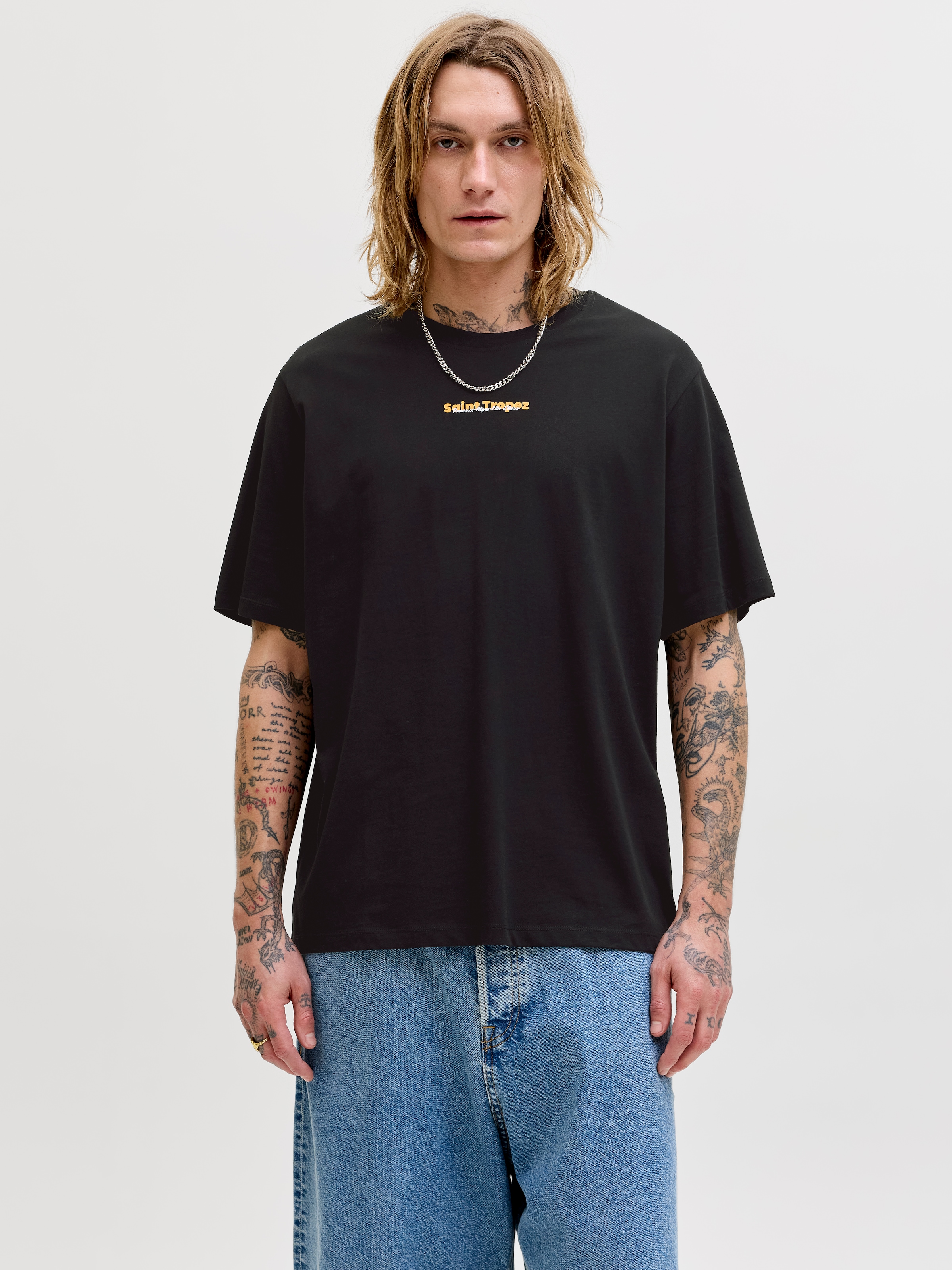 Image of Jack & Jones Rundhalsshirt "JJCITY PHOTOPRINT TEE SS CREW NECK" Baumwolle, relaxed fit