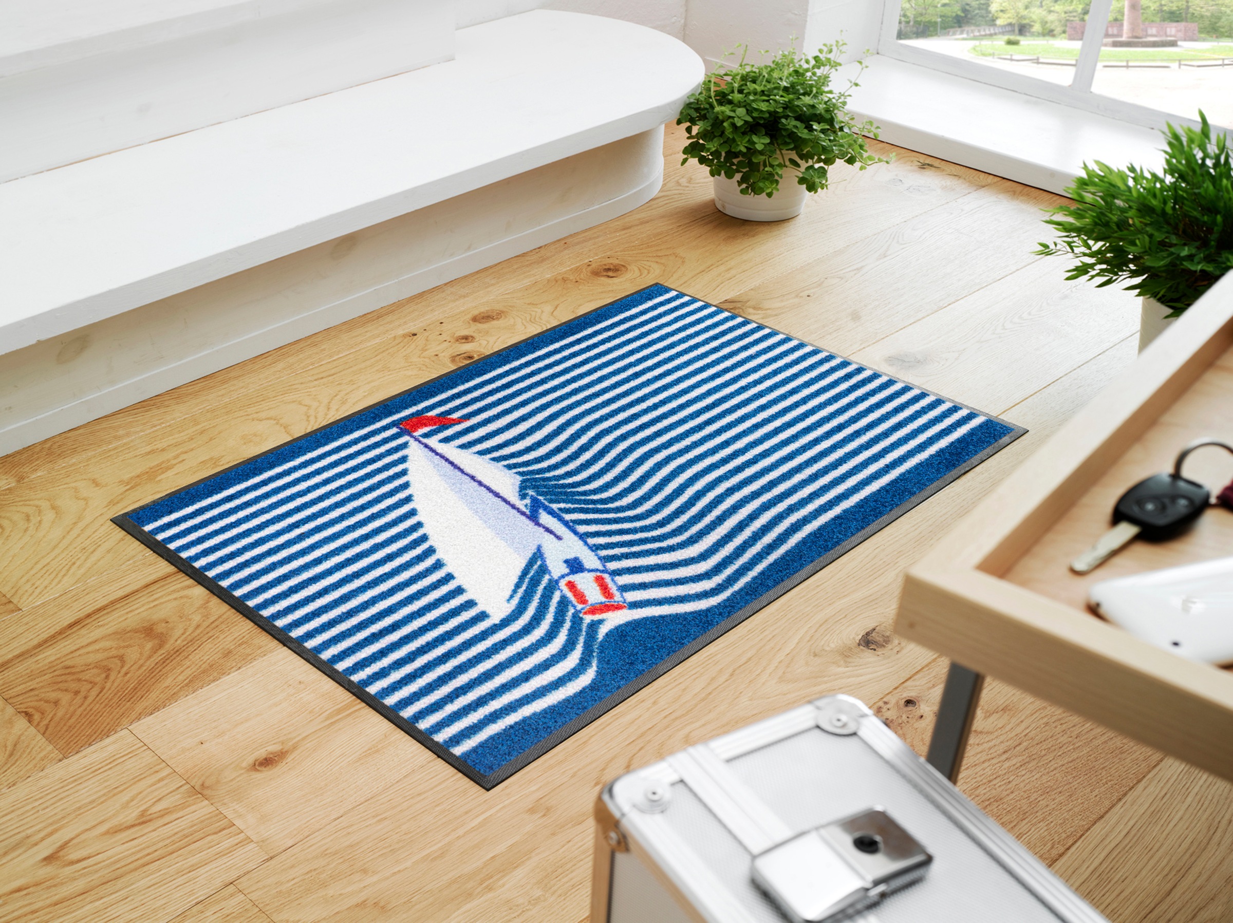 wash+dry by Kleen-Tex Fußmatte "Sailing Boat" rechteckig 7 mm Höhe