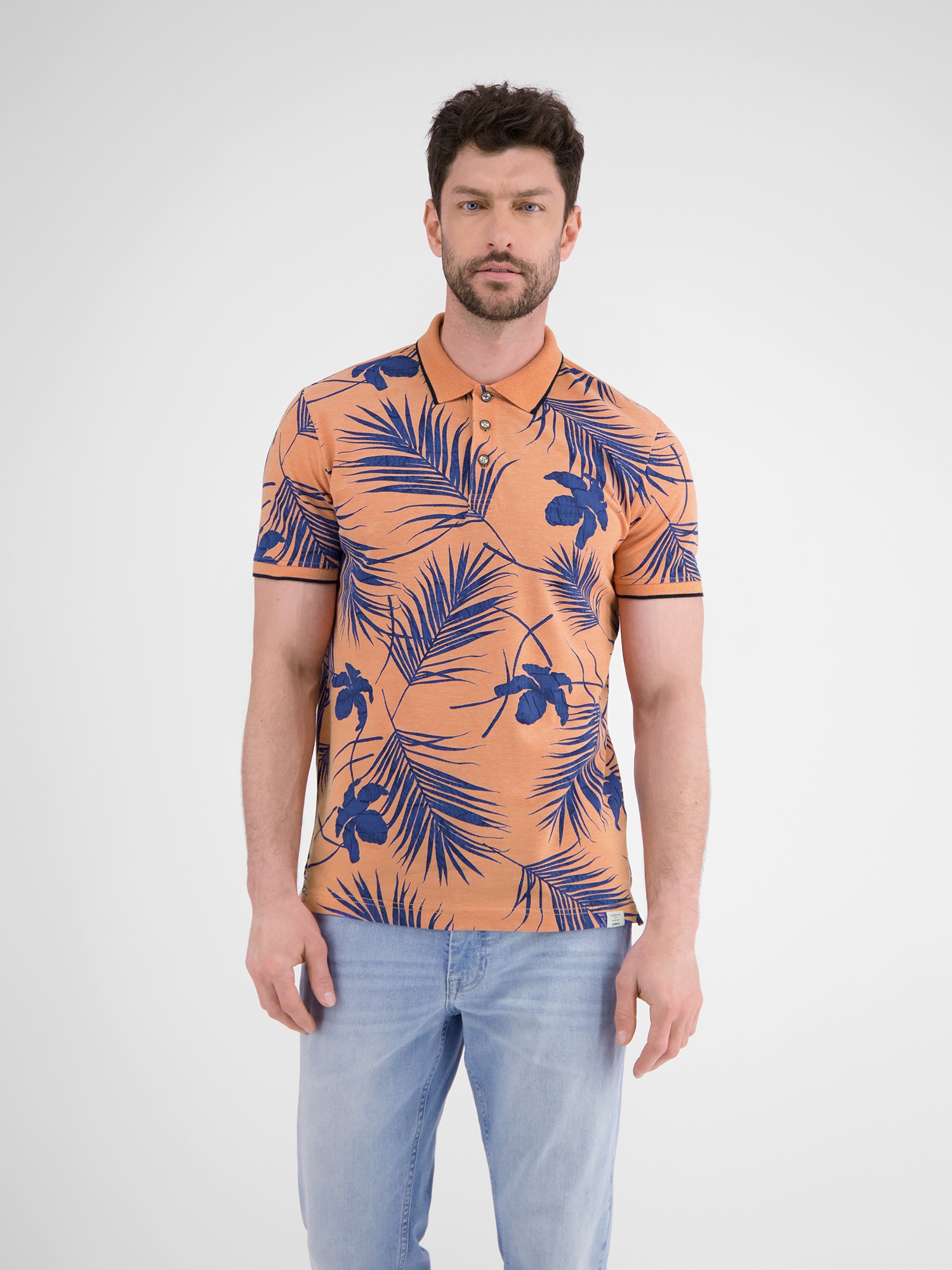 Image of LERROS Poloshirt "Modisches Poloshirt, sommerlich gemustert"