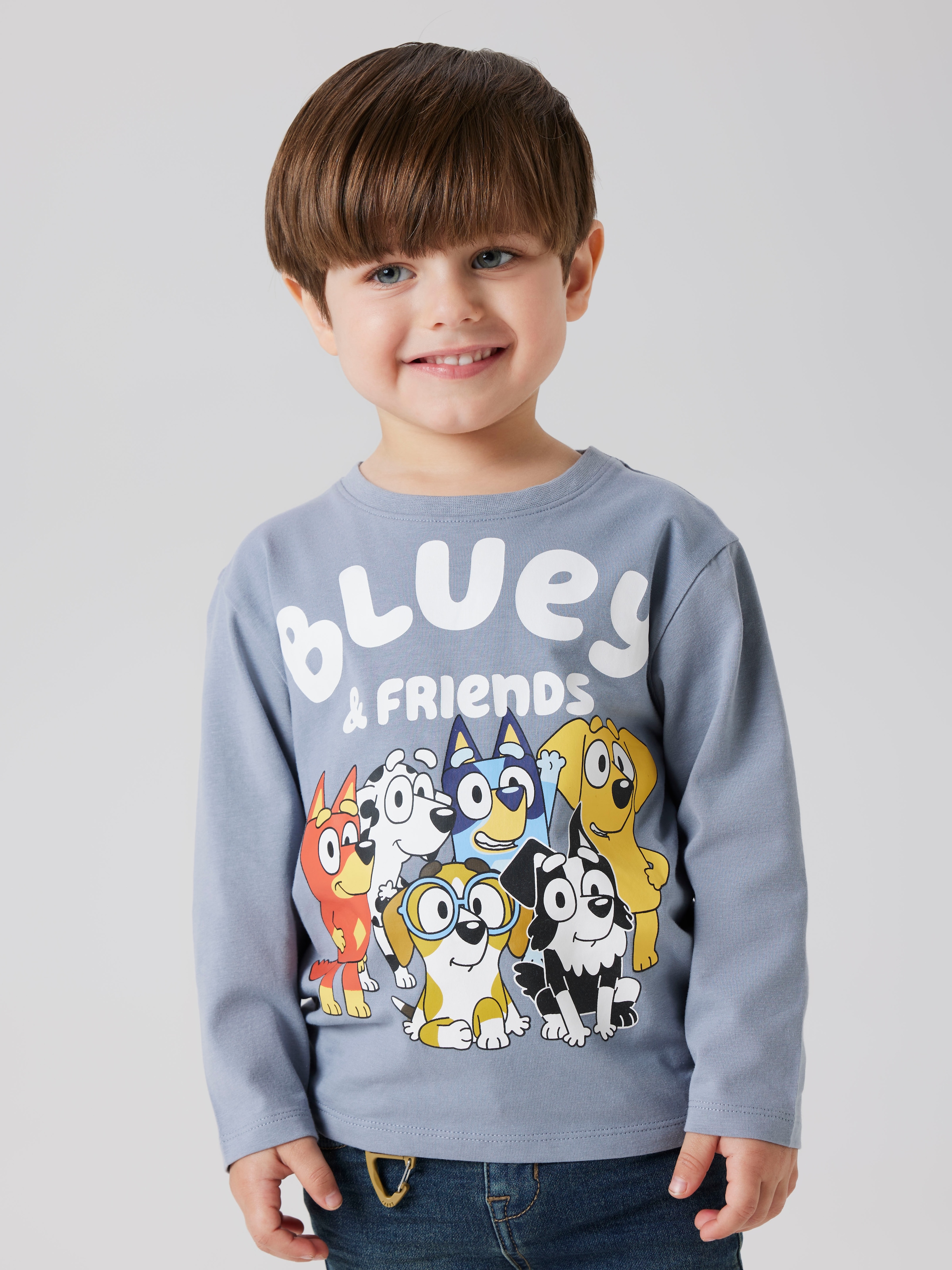 Image of Name It Langarmshirt "NMMALEX BLUEY LS NREG TOP NOOS SKY"