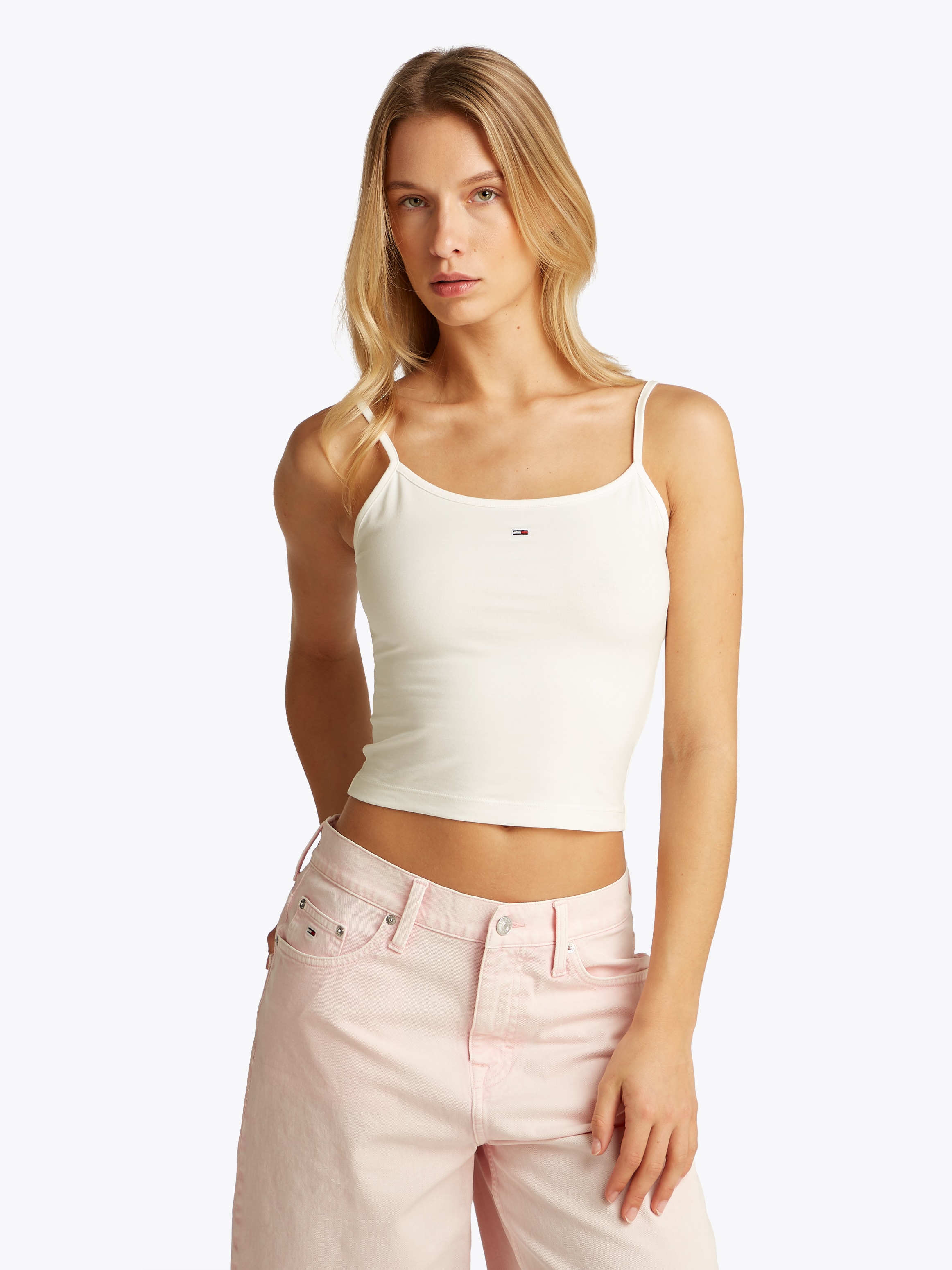 Tommy Jeans Tanktop »TJW 2PACK ESSENTIAL STRAP TOP«, (Packung, 2 tlg., 2er-Pack), mit Logo-Flag
