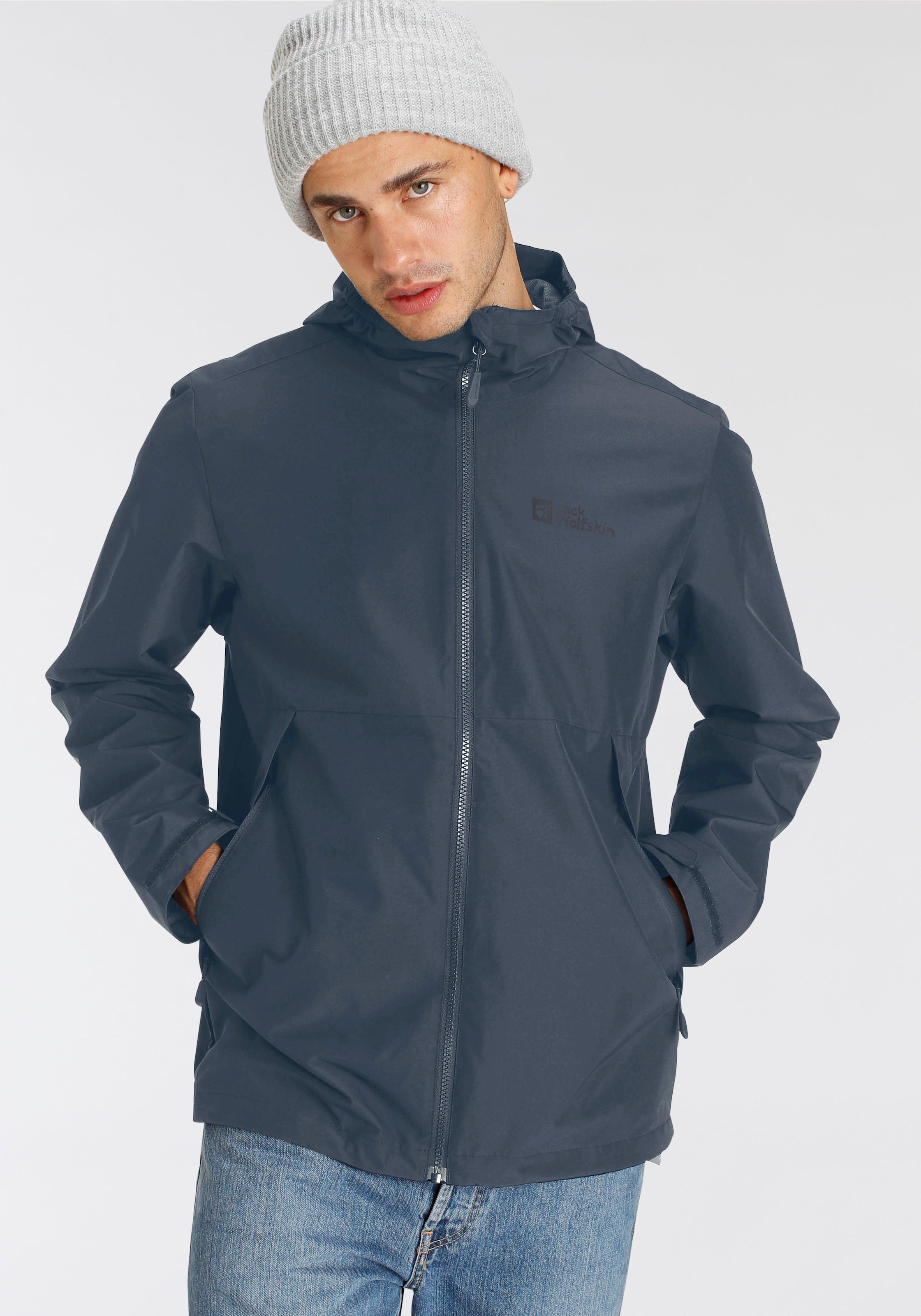 Jack Wolfskin Funktionsjacke »FARWOOD JKT M«, mit Kapuze, Wasserabweisend & Atmungsaktiv & Winddicht