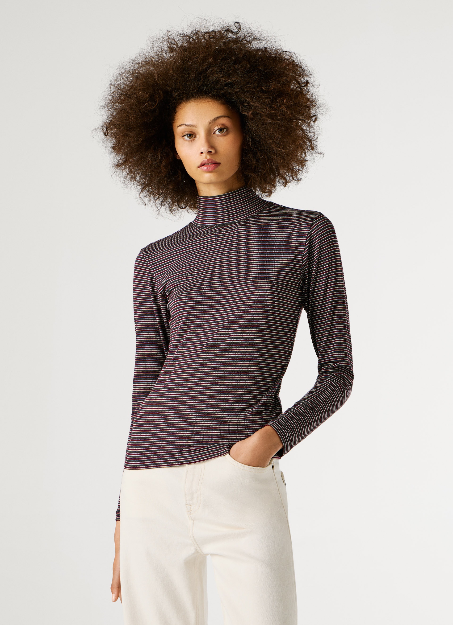 Pepe Jeans T-shirt à manches longues »BINTY« mit Stehkragen