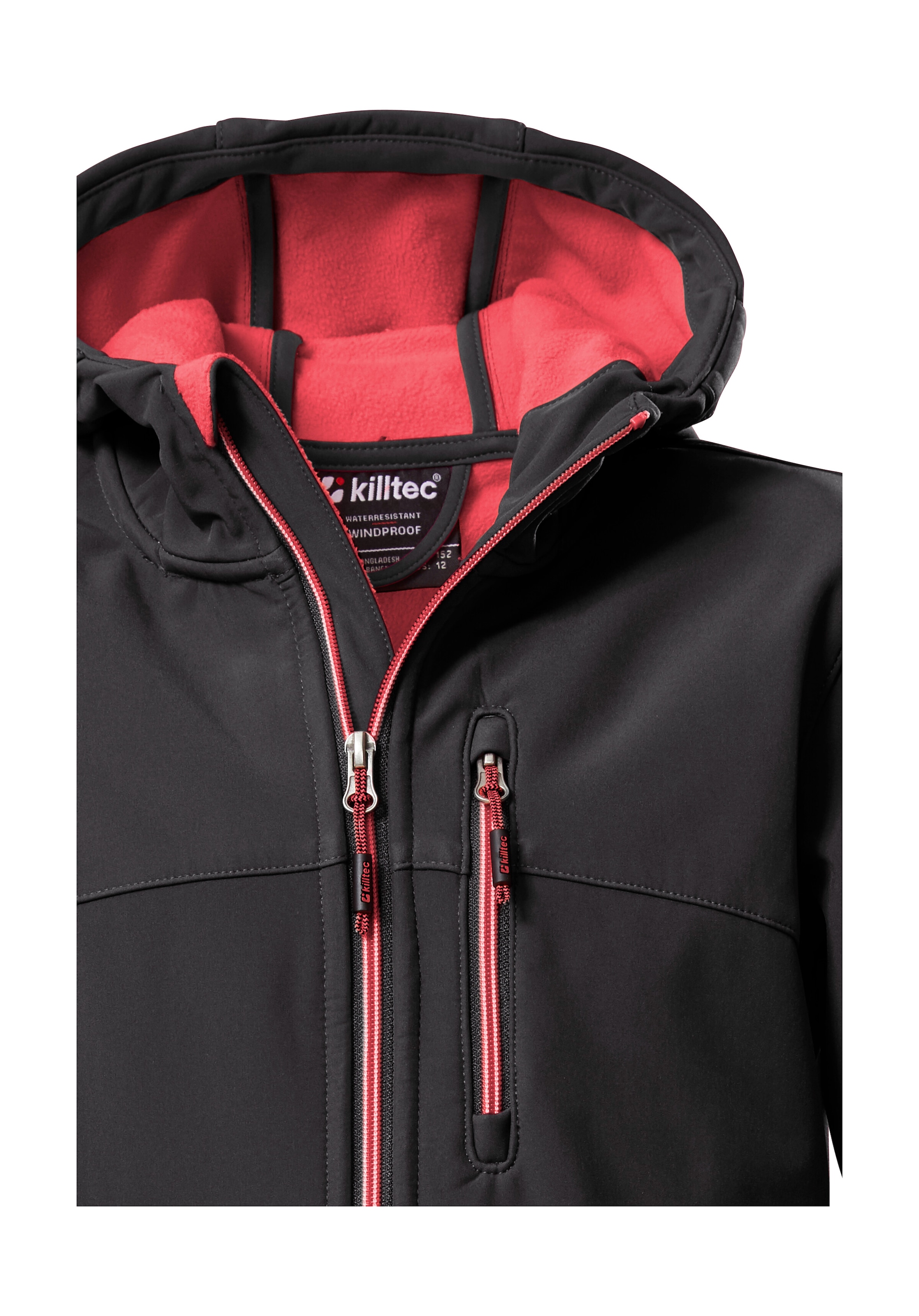 Killtec Veste softshell »Girls Softshelljacke« Wasserabweisend, verstellbare Kapuze u Ärmel, Fleece-Innenfutter