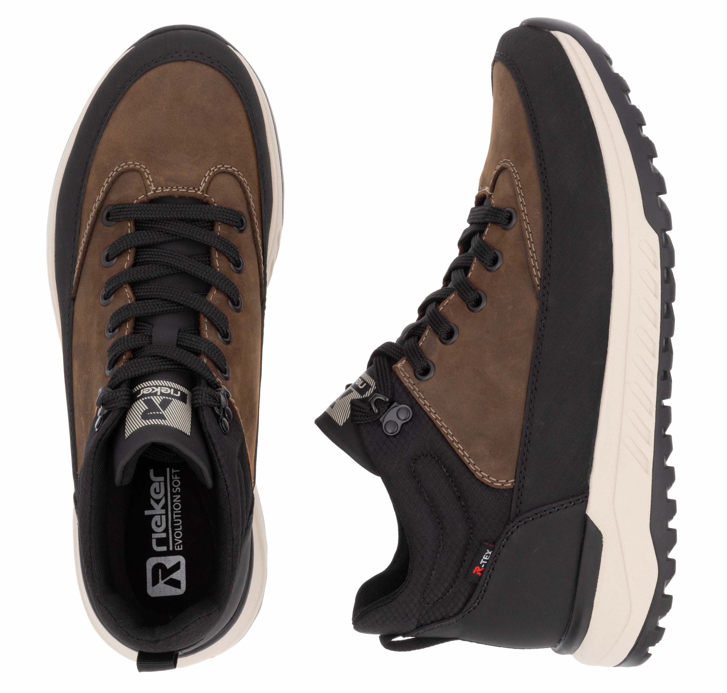 RIEKER Sport Sneaker, Freizeitschuh, Outdoorschuh, Schnürboots mit TEX-Membran