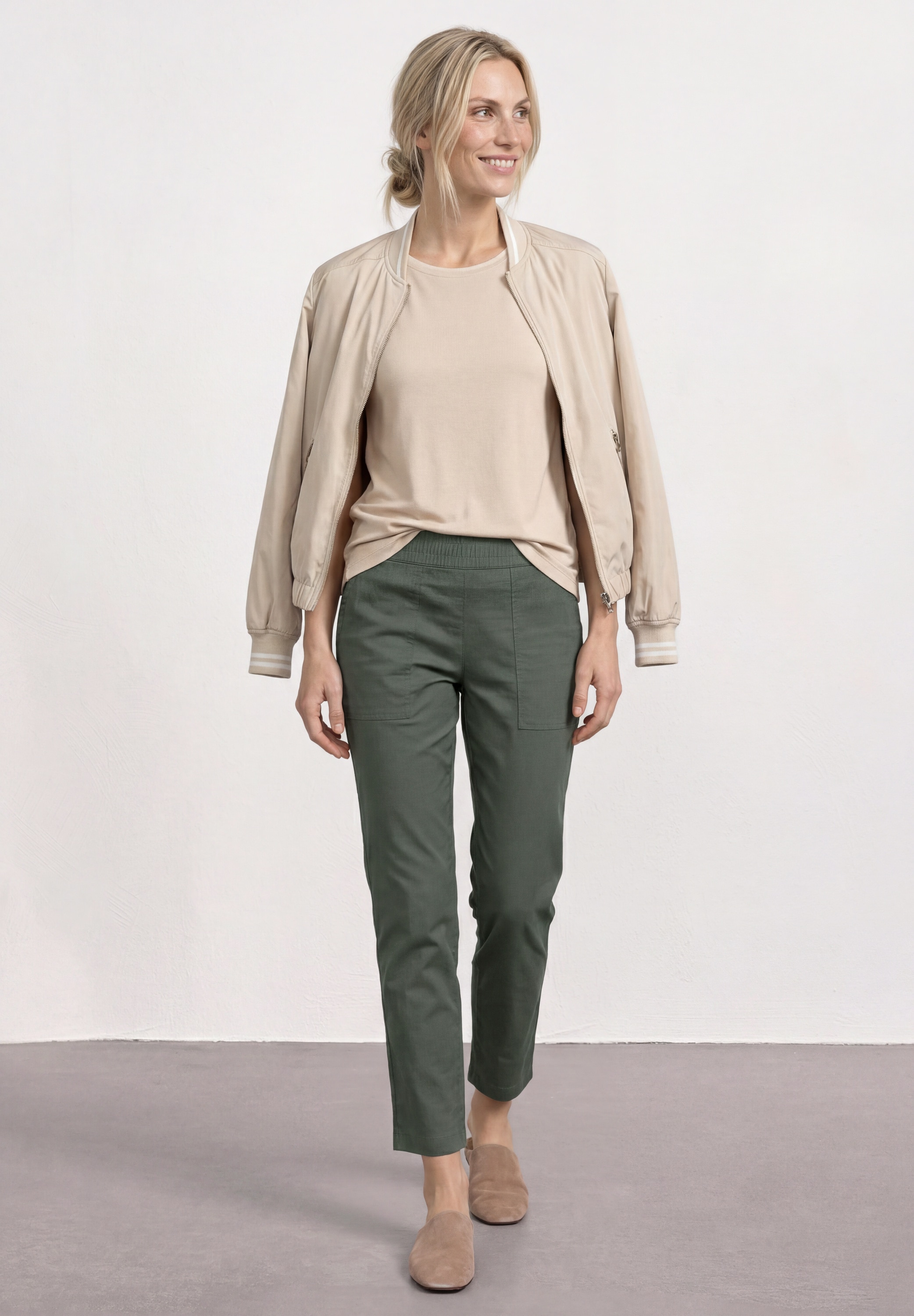 STREET ONE 1100000002199  Chino slim leg avec ceinture élastique