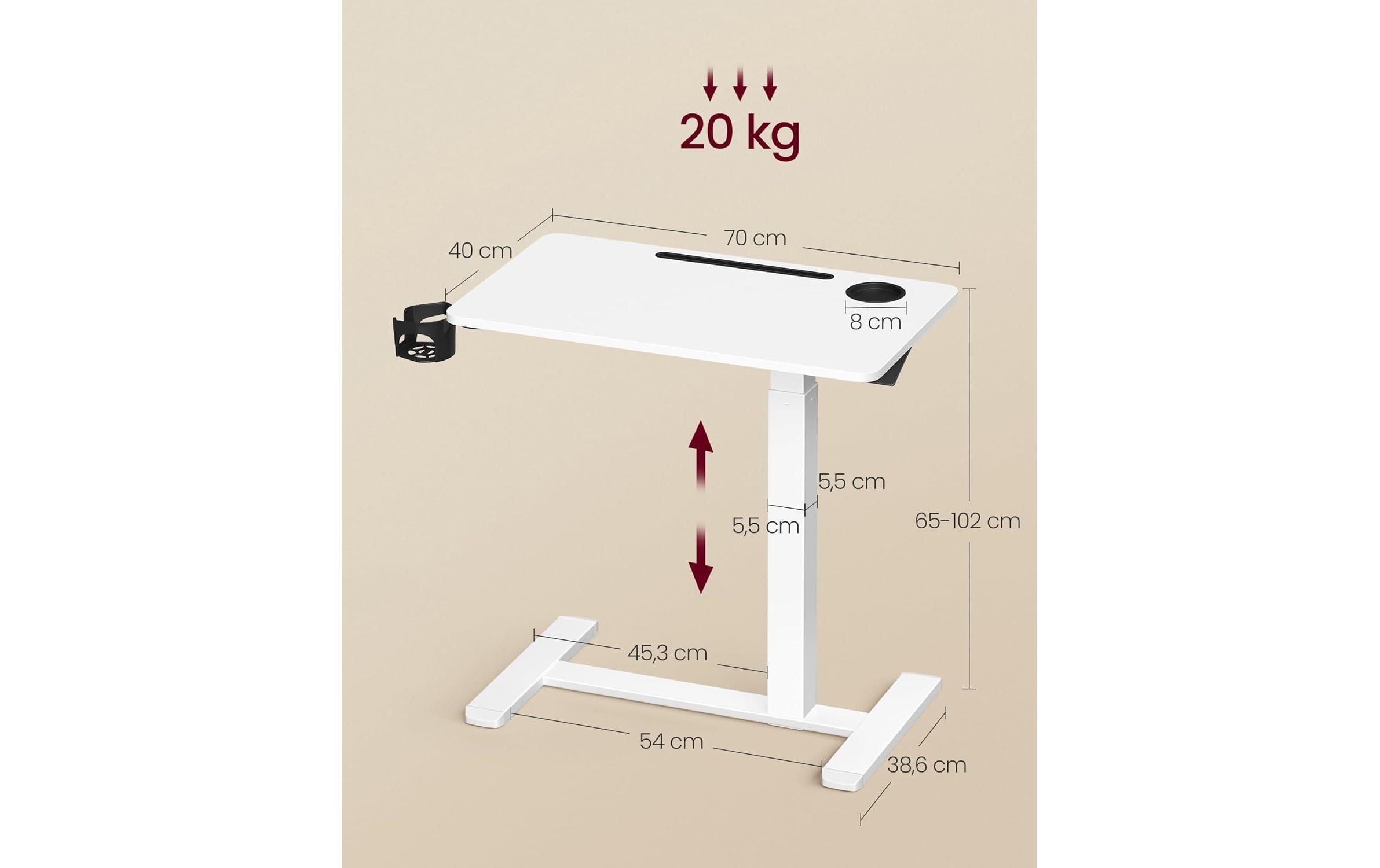 VASAGLE Stehtisch »mit Platte 70 x 40 cm«