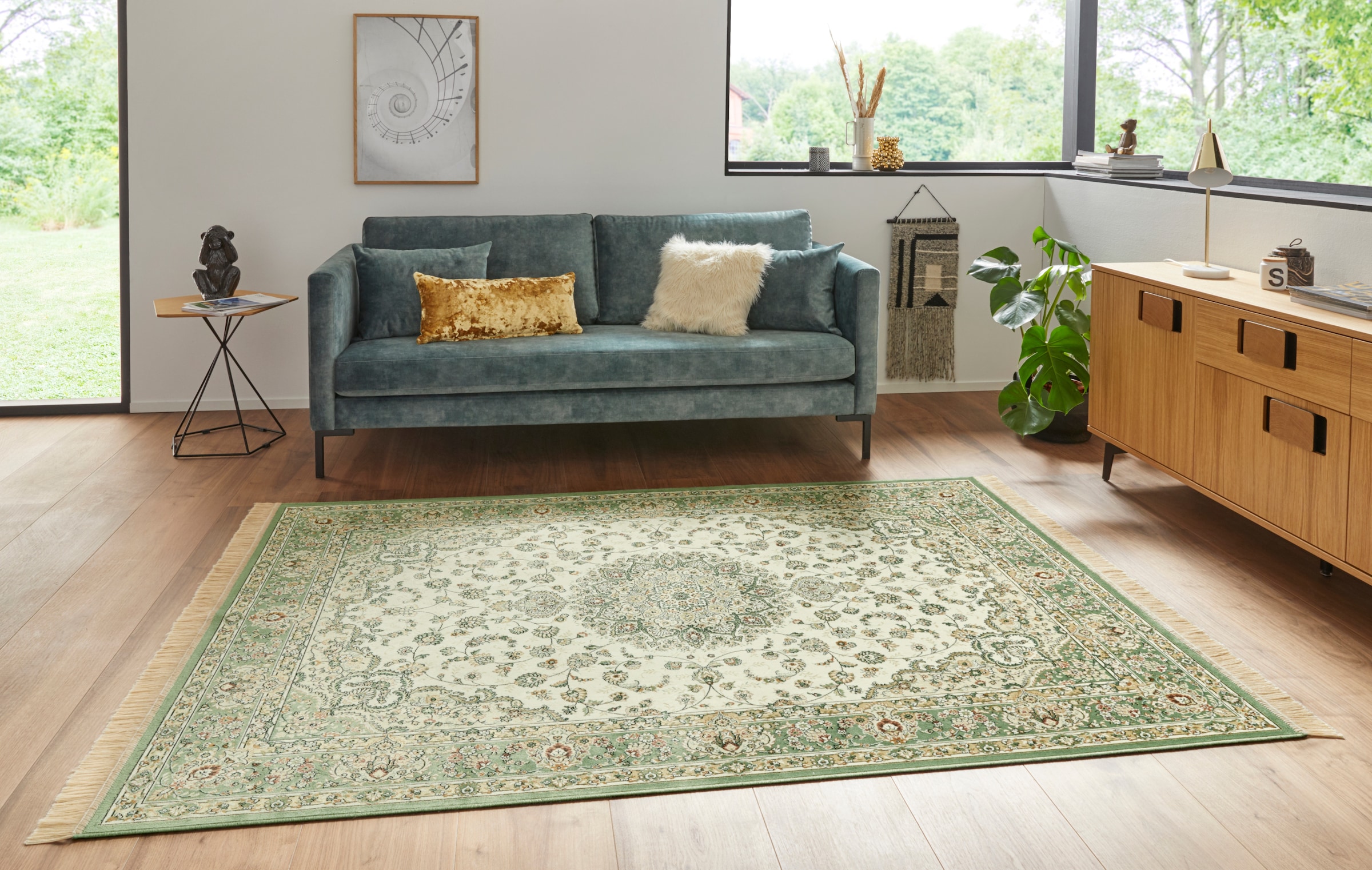 Image of HANSE Home Teppich "Antik Nain" rechteckig 5 mm Höhe Orientalisch mit Fransen, Orient, Wohnzimmer, Schlafzimmer, Esszimmer