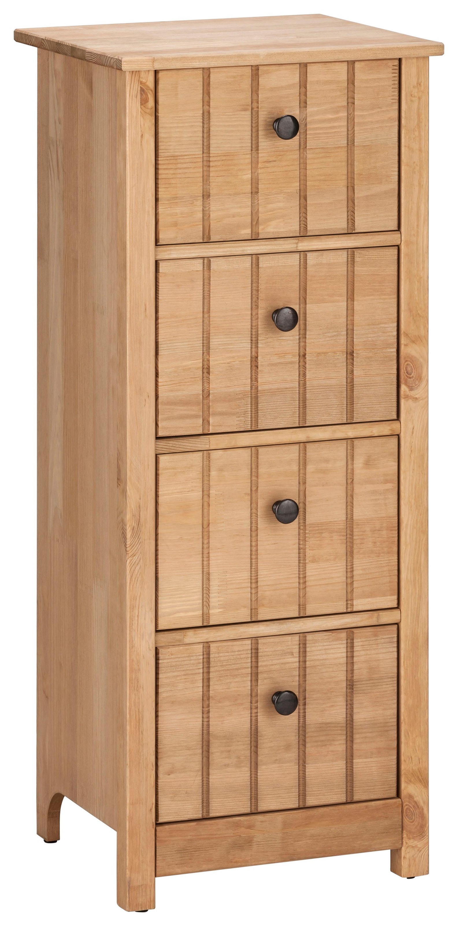 Image of Home affaire Badkommode »Westa«, Breite 34 cm, Badezimmerschrank aus Massivholz, Kiefernholz, Metallgriffe, 4 Schubladen, viel Stauraum bei Ackermann Versand Schweiz