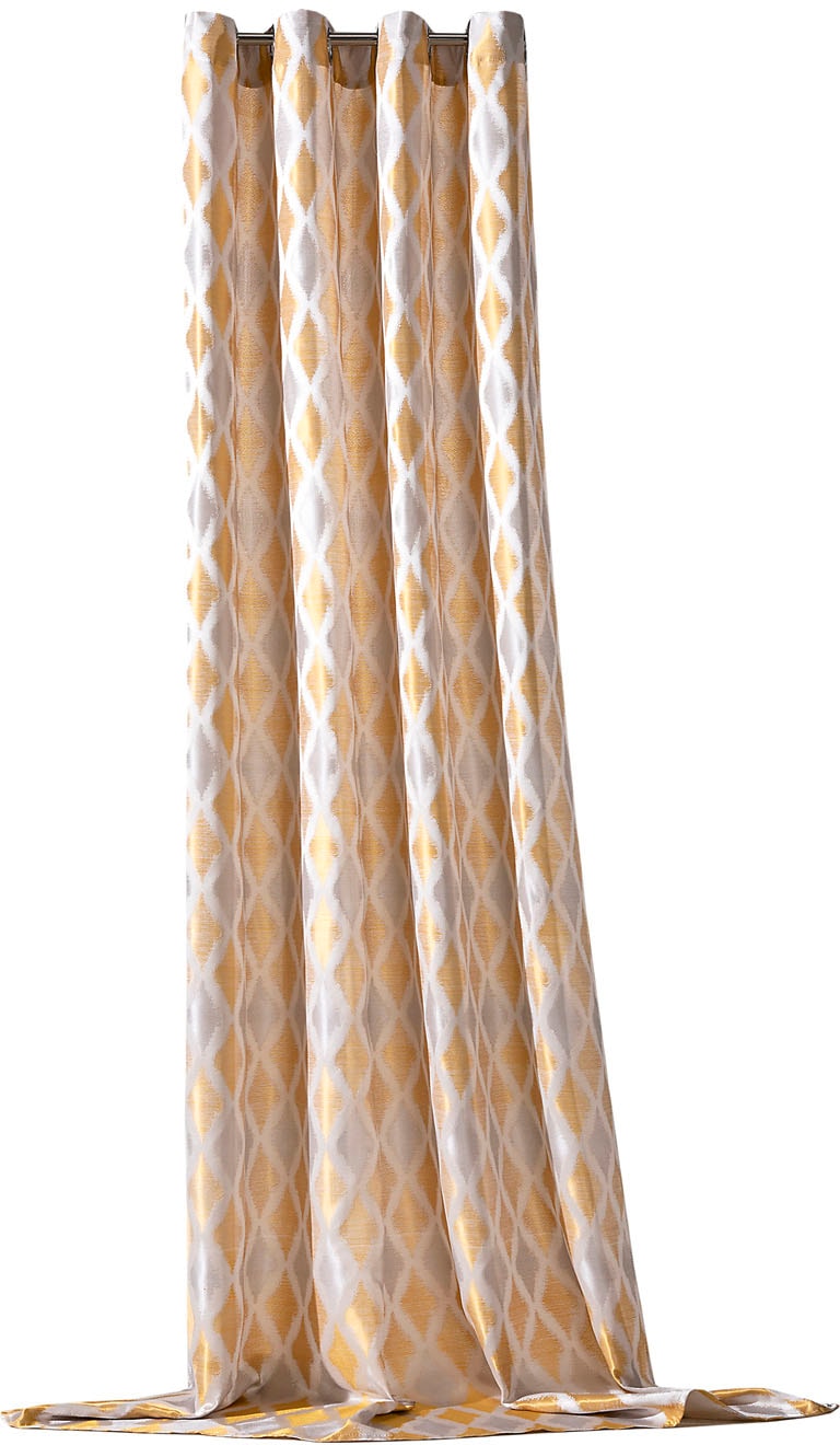 Image of Weckbrodt Vorhang "Raute" Ösen 1 Stk. tlg. Jacquard, strukturiert, blickdicht, Muster Raute, Gardine, Store