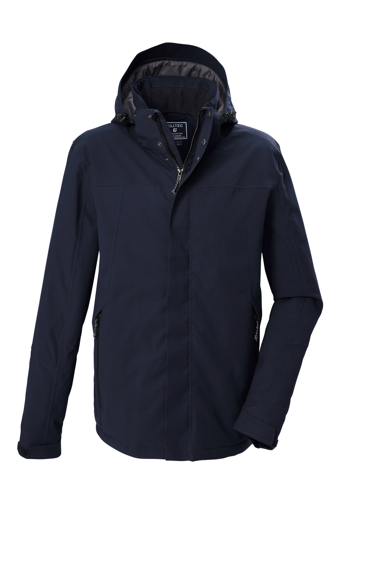Killtec Veste fonctionnelle »KOW 2 MN JCKT« avec capuche avec protège-menton, respirant, imperméable, coupe-vent
