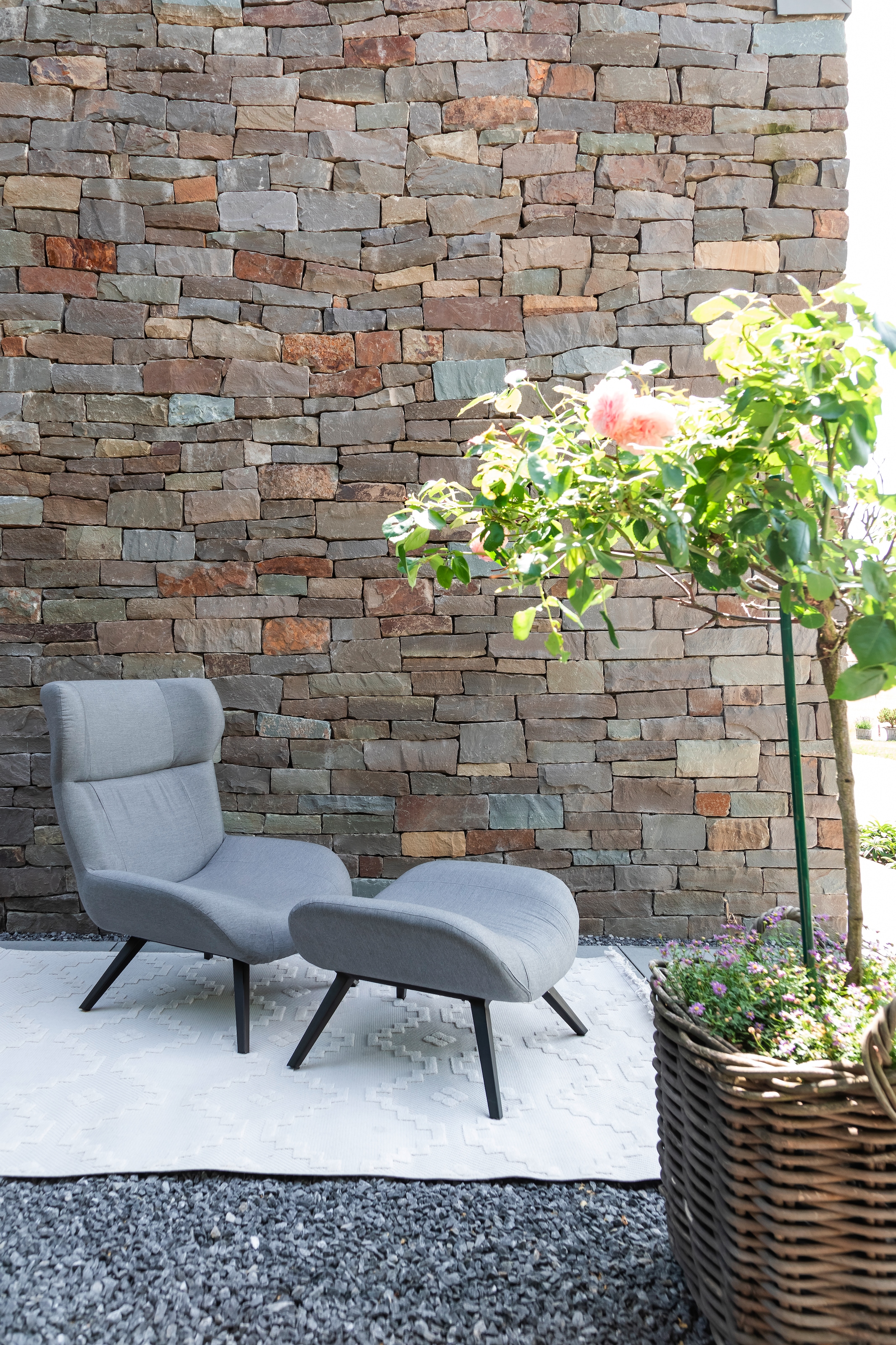 SCHÖNER WOHNEN-Kollektion Tapis »Summer 6352« Rectangulaire 6 mm Höhe In- und Outdoor geeignet, Hoch Tief Struktur, Robuster Teppich