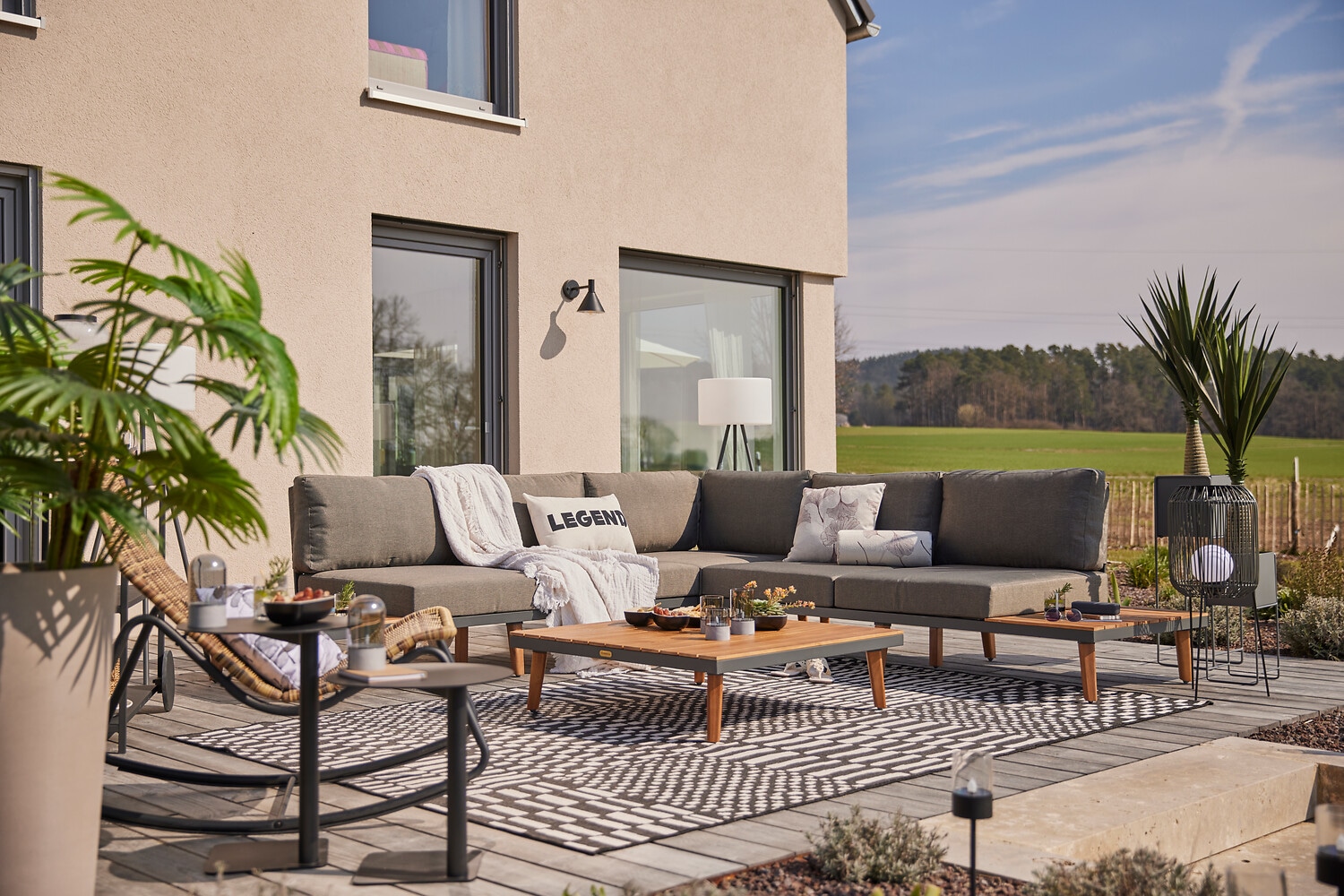 Ted Baker Teppich »Barkham , Wendeteppich« rechteckig 8 mm Höhe Designteppich, Wetterfest, Pflegeleicht, Modern, Wohnzimmer, Terrasse