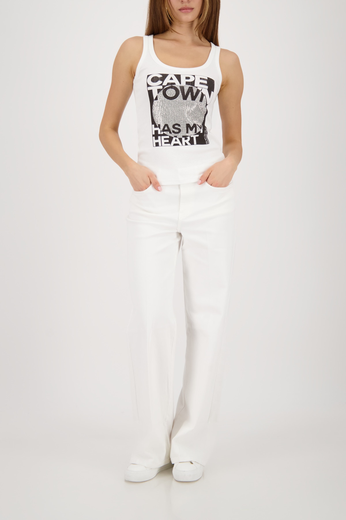 Monari Débardeur mit Strasssteinen, Regular Fit