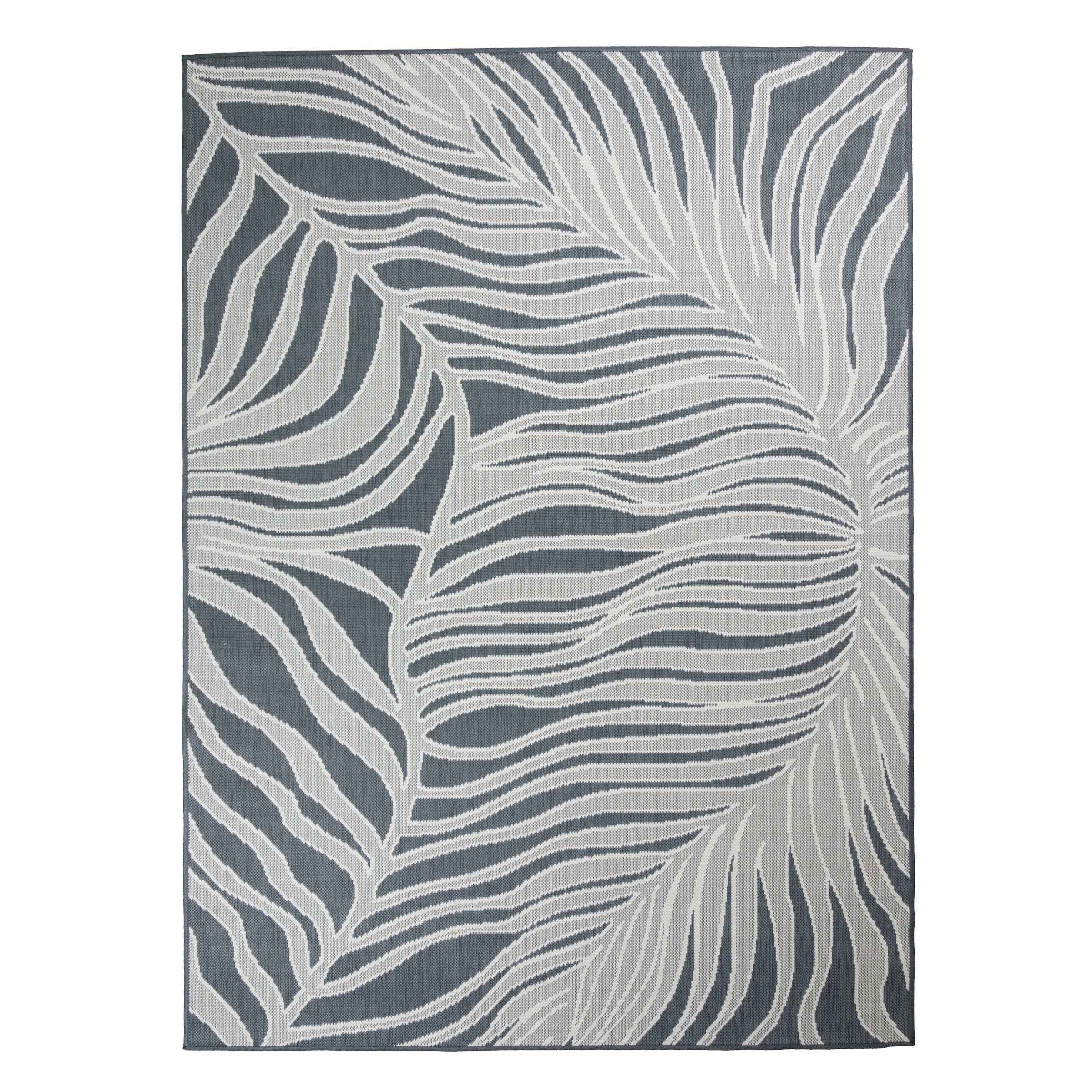 s.Oliver Teppich »Skadom, Wende-Teppich im Blatt Design, auch für Balkon und Terrasse« rechteckig 5 mm Höhe für In- und Outdoor geeignet, wetterfest & UV-beständig,