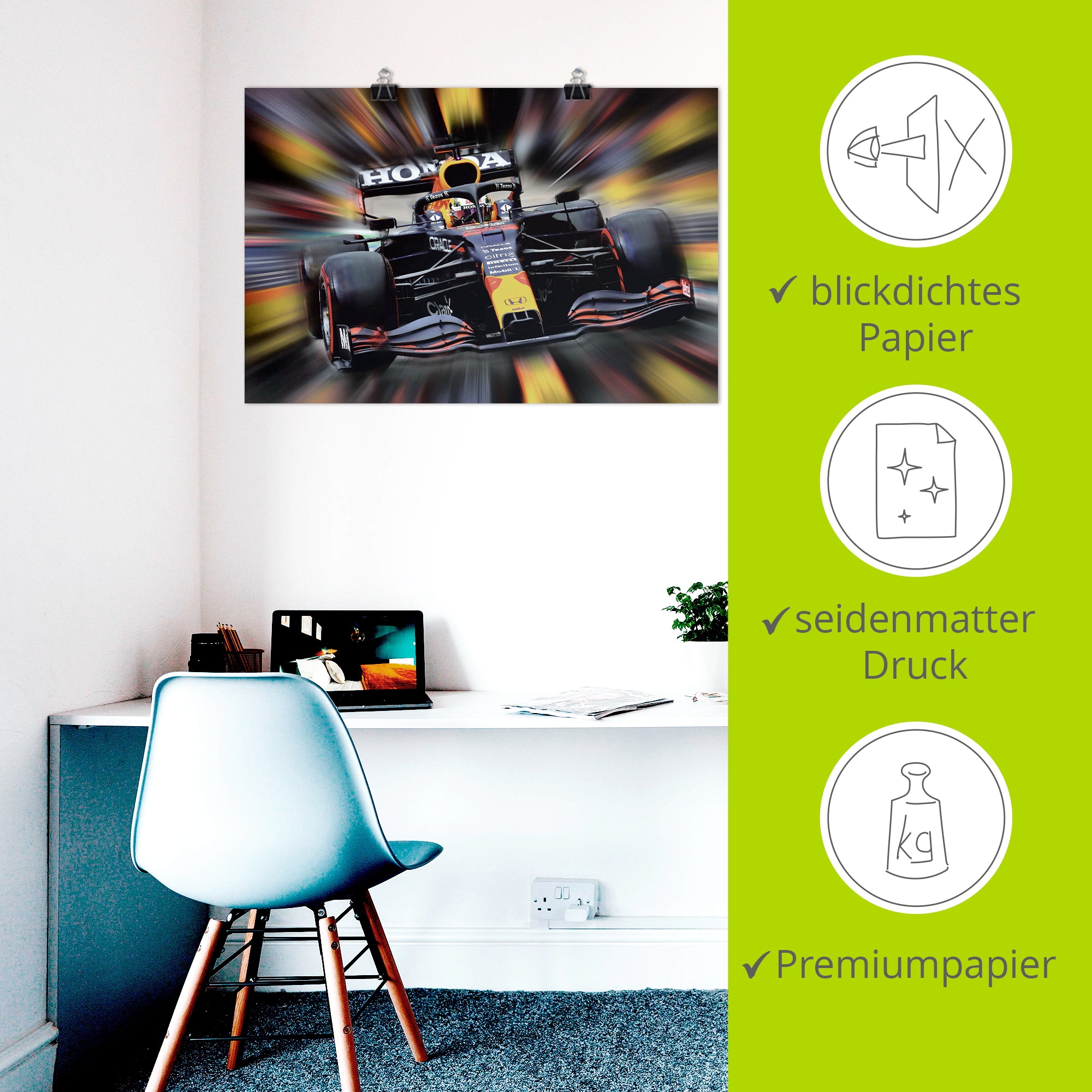 Artland Fresque murale »Verstappen« 1 cuis tlg. als Alubild, Leinwandbild, Poster, Wandaufkleber in verschied. Grössen