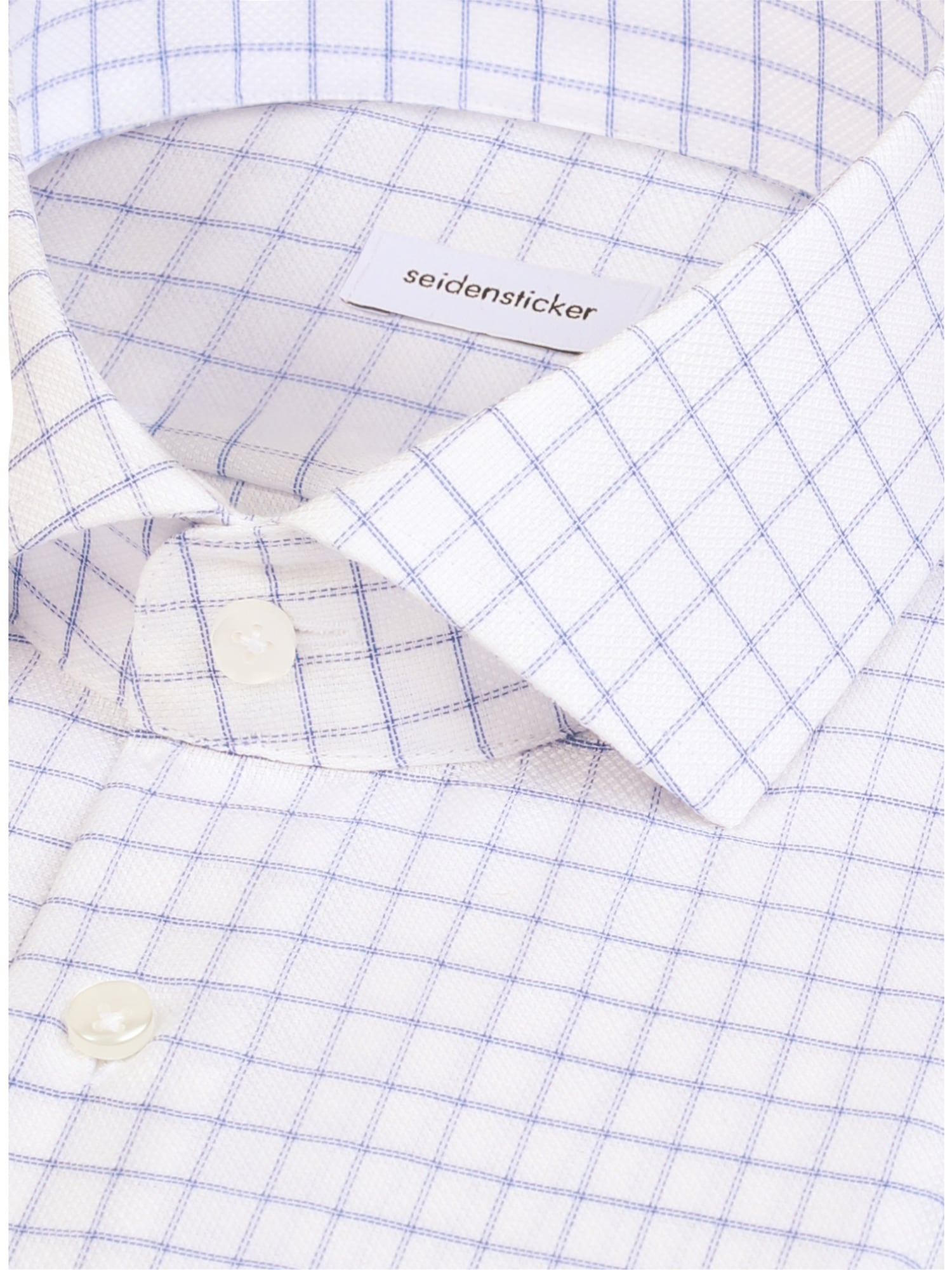 seidensticker Chemise d'affaires »Schwarze Rose« Slim 1/1 Kentkragen Karo