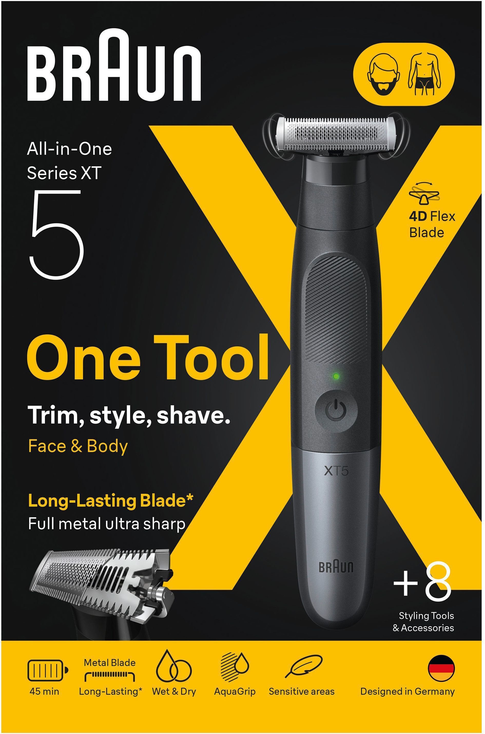 Braun Tondeuse à cheveux »Series X XT5200« étanche, lame 4D-Flex