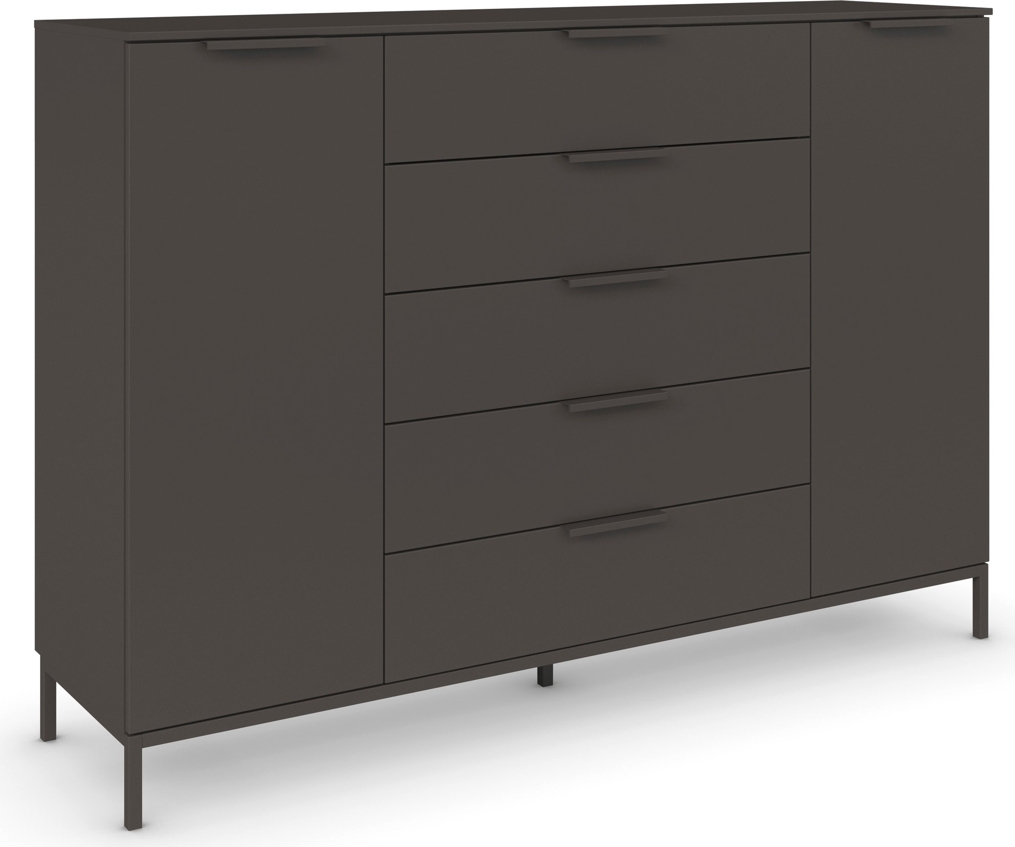 Image of rauch Kombikommode "Kommode Türkommode Sideboard Kombikommode FLIPP" Breite 160/180 cm mit 4 Einlegeböden, 2-türig mit 5 Schubladen und Soft-Close-Funktion in zwei Breiten
