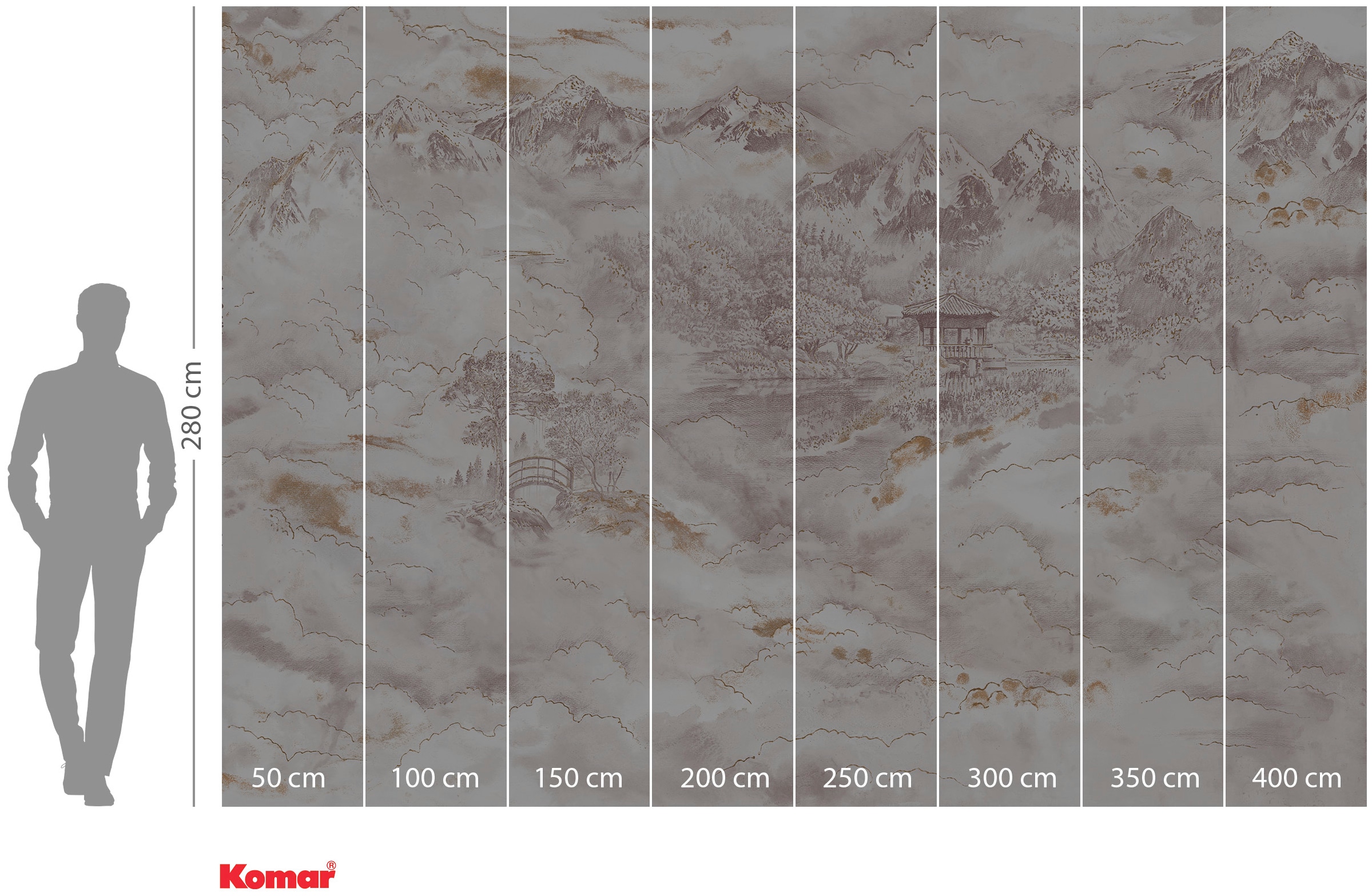 Komar Papier peint intissé »Digitaldruck Vlies -  Kingdom - Grösse 400 x 280 cm« imprimé Wohnzimmer, Schlafzimmer