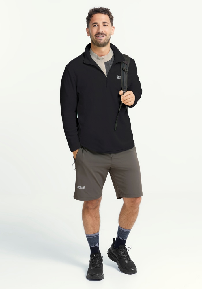 Jack Wolfskin Pull en polaire »TAUNUS 100 HZ M«, avec fermeture éclair, déperlant, coupe-vent, respirant
