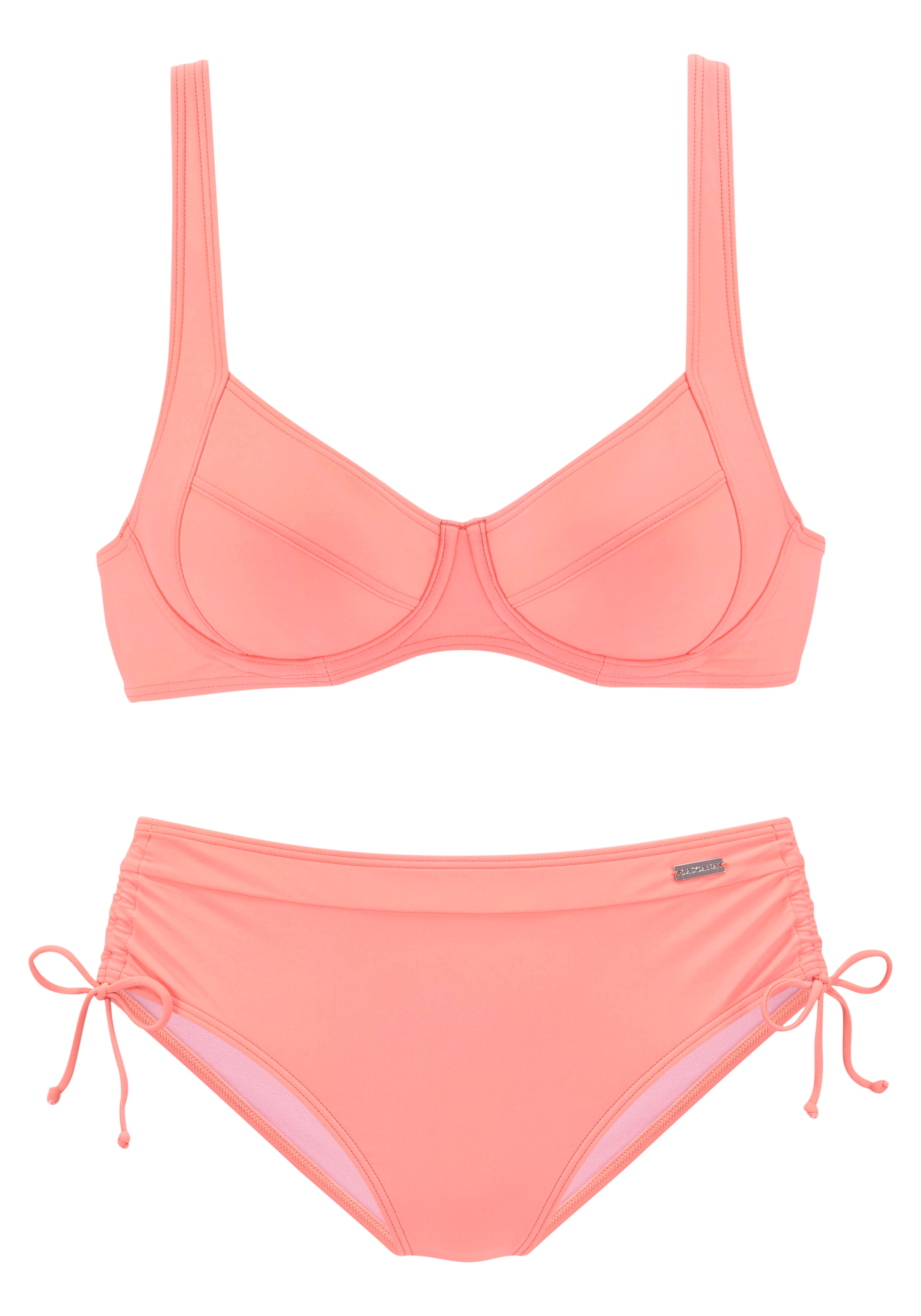 LASCANA Bikini à armatures mit seitlich geraffter Bikinihose