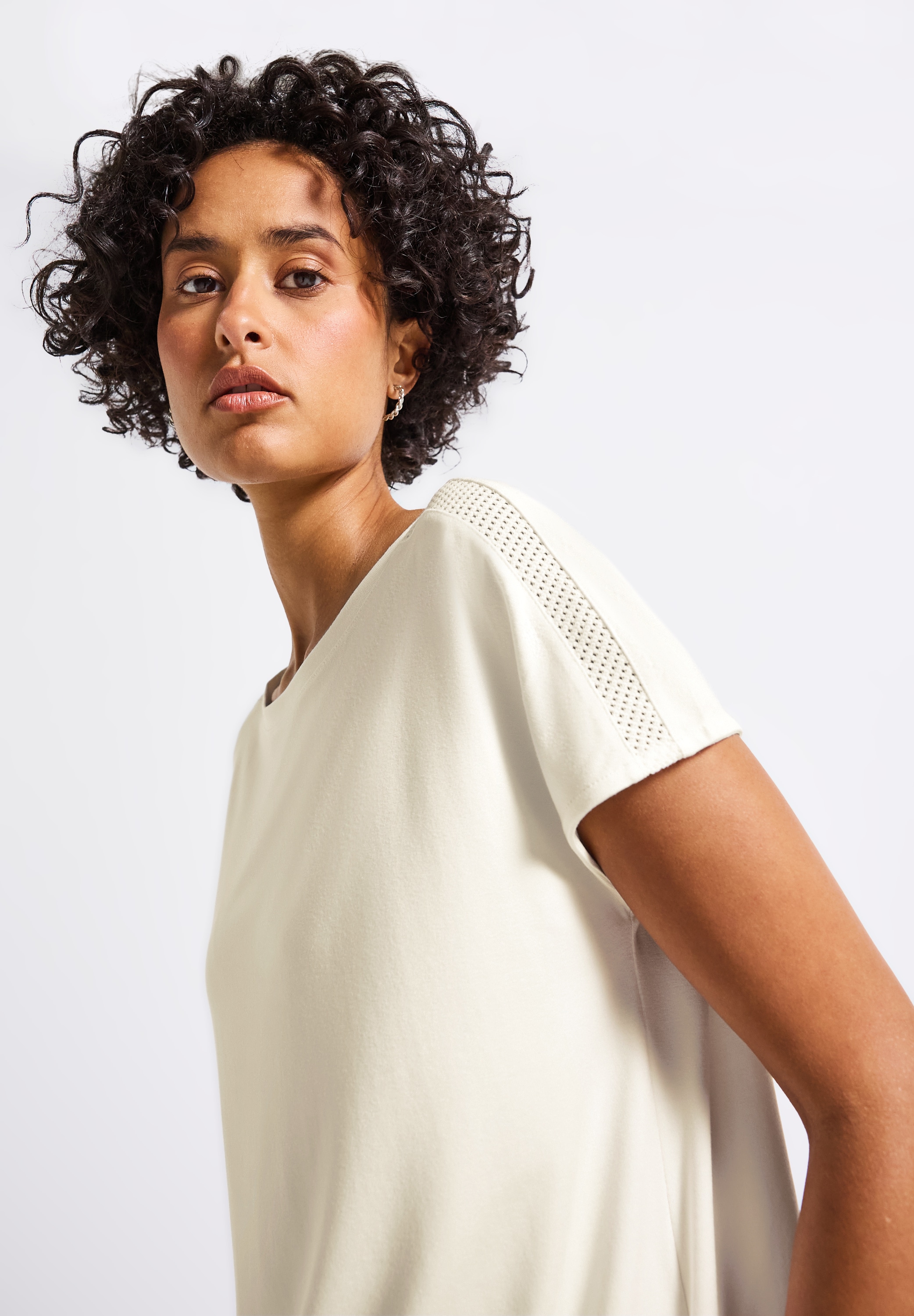 STREET ONE Shirttop, mit Mesh-Detail