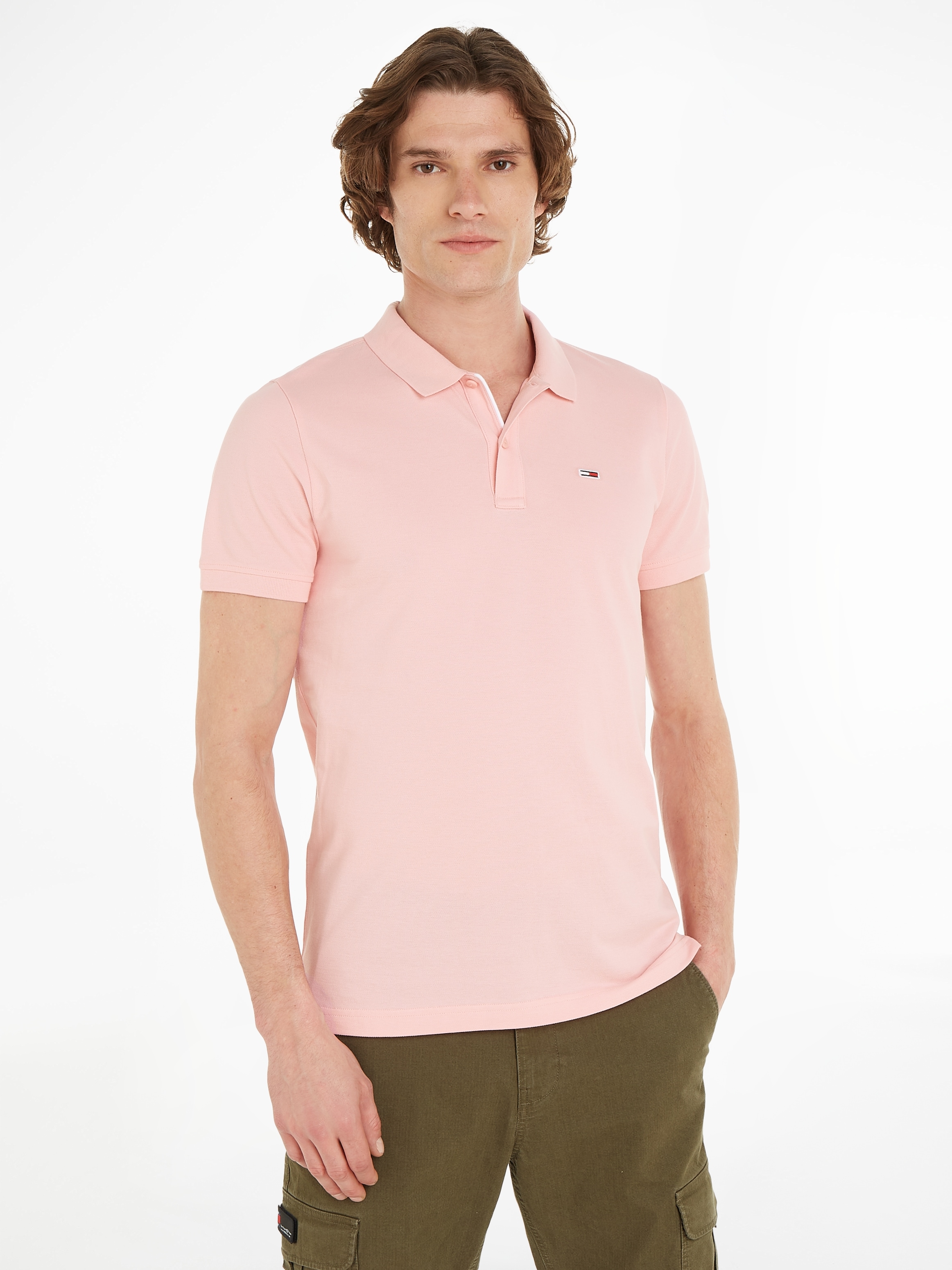 Poloshirt »TJM SLIM PLACKET POLO«, Piqué mit Polokragen