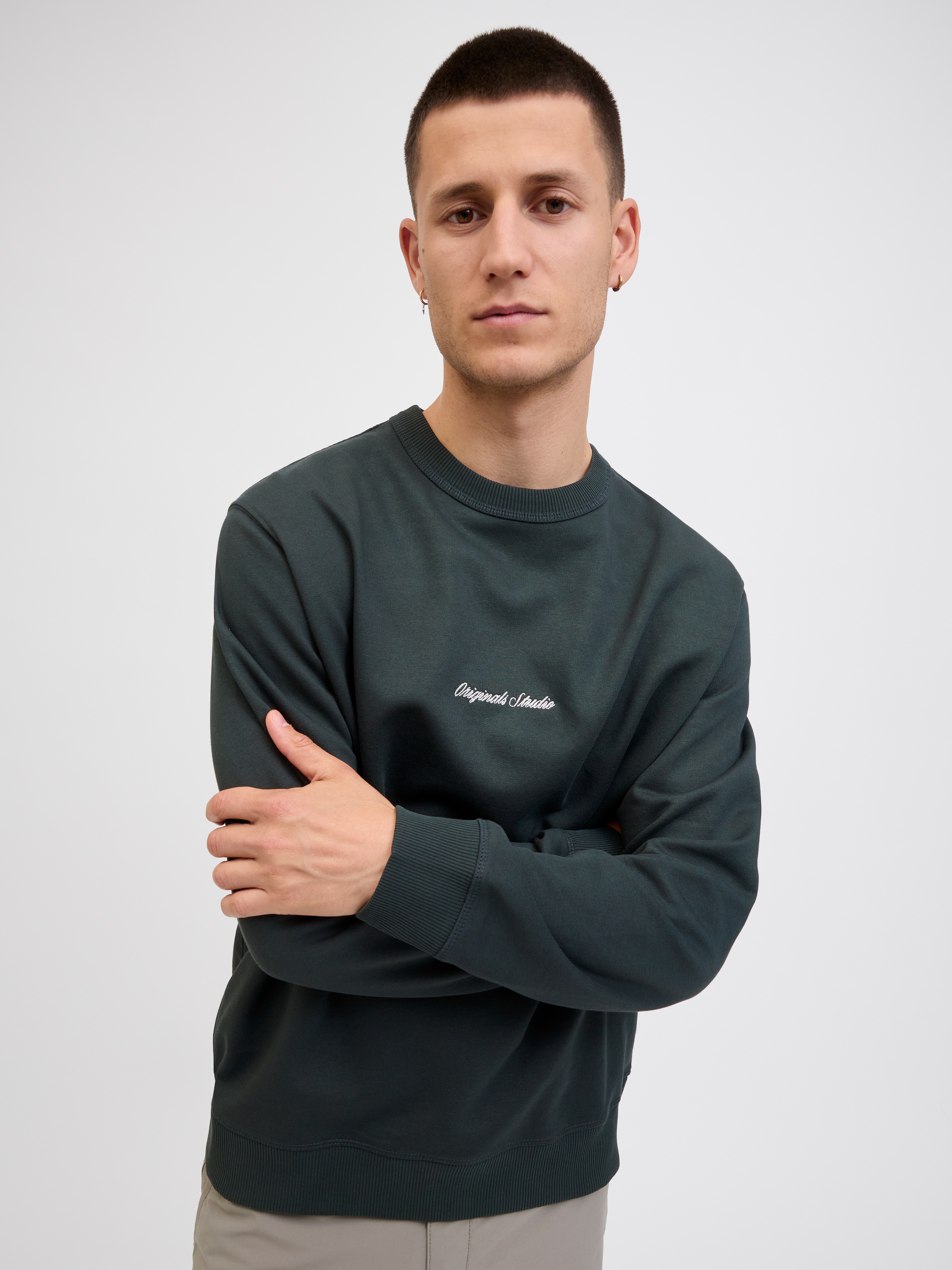 Jack & Jones Sweatshirt »JORNORREBRO EMB SWEAT CREW NOOS«, mit Logo Print
