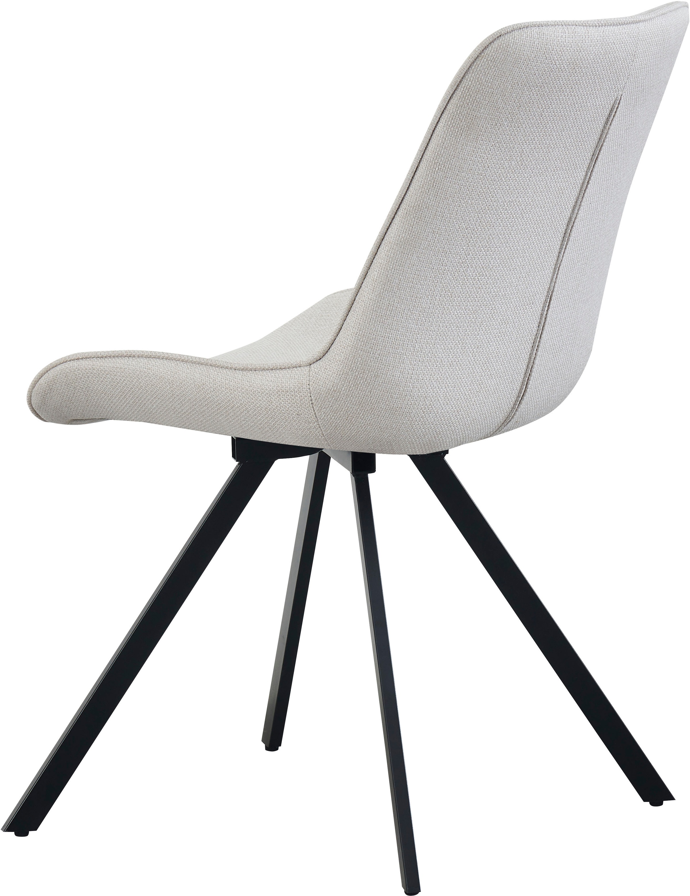 Home affaire Drehstuhl »INUVIK, 2er Set, mit Metallgestell in matt schwarz« (Set) 2 Stk.in verschiedenen Farben, Belsatbarkeit pro Stuhl 120 kg, 360° drehbar