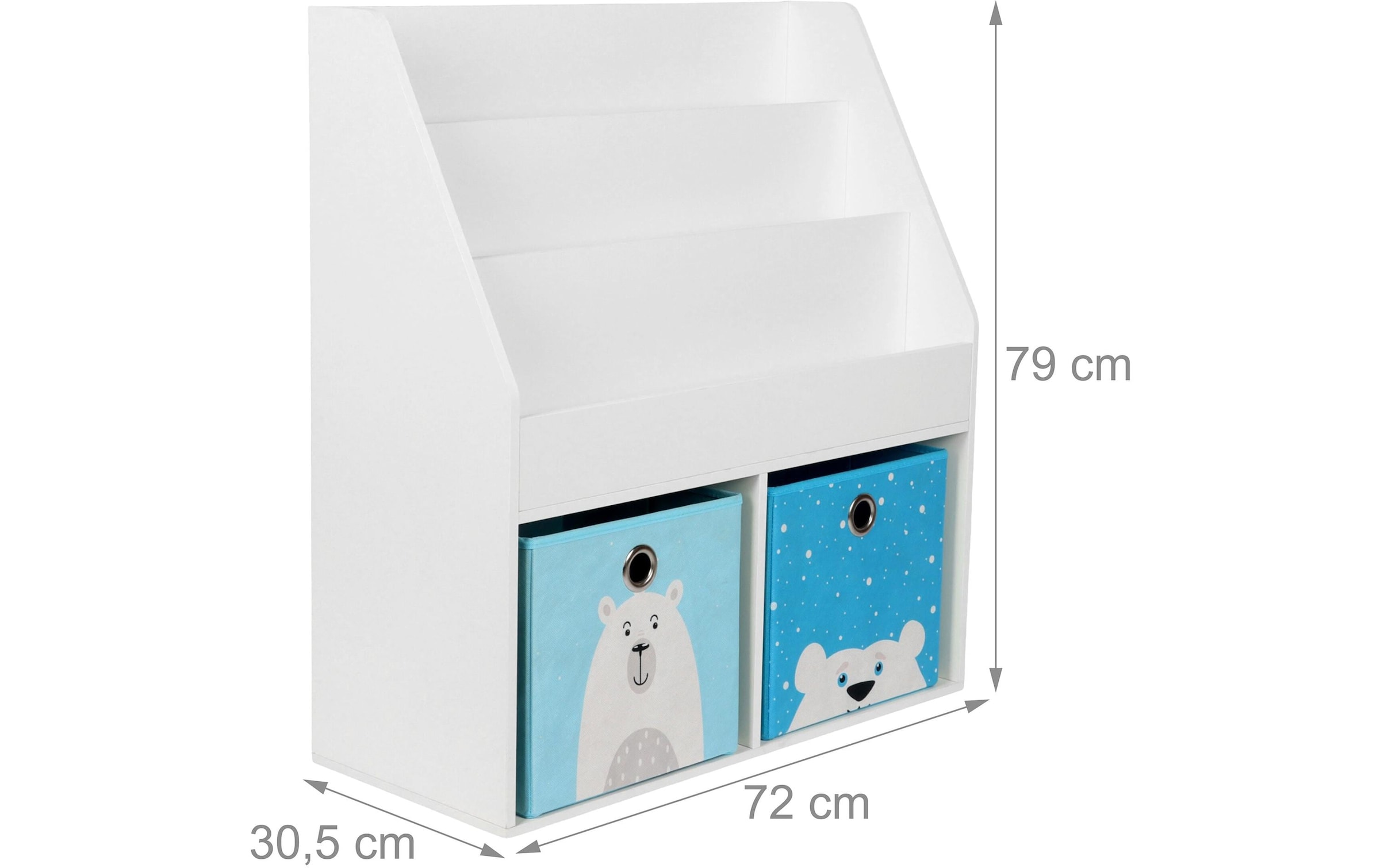 relaxdays Bücherregal »für Kinder 79 x 72 x 30,5 cm«