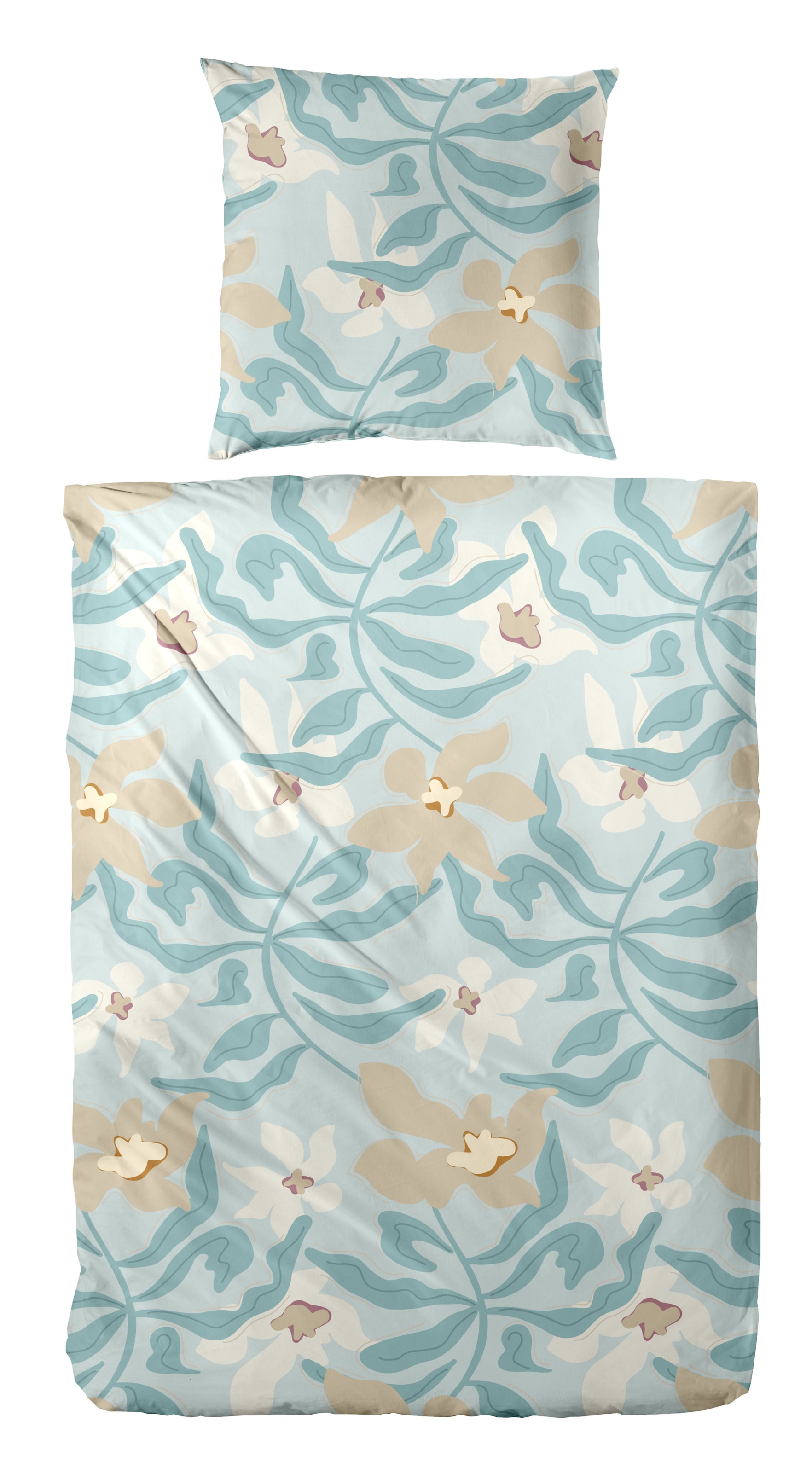 Primera Bettwäsche »Biber-Bettwäsche Matisse« 2 Stk. mit verspieltem Blumenmuster