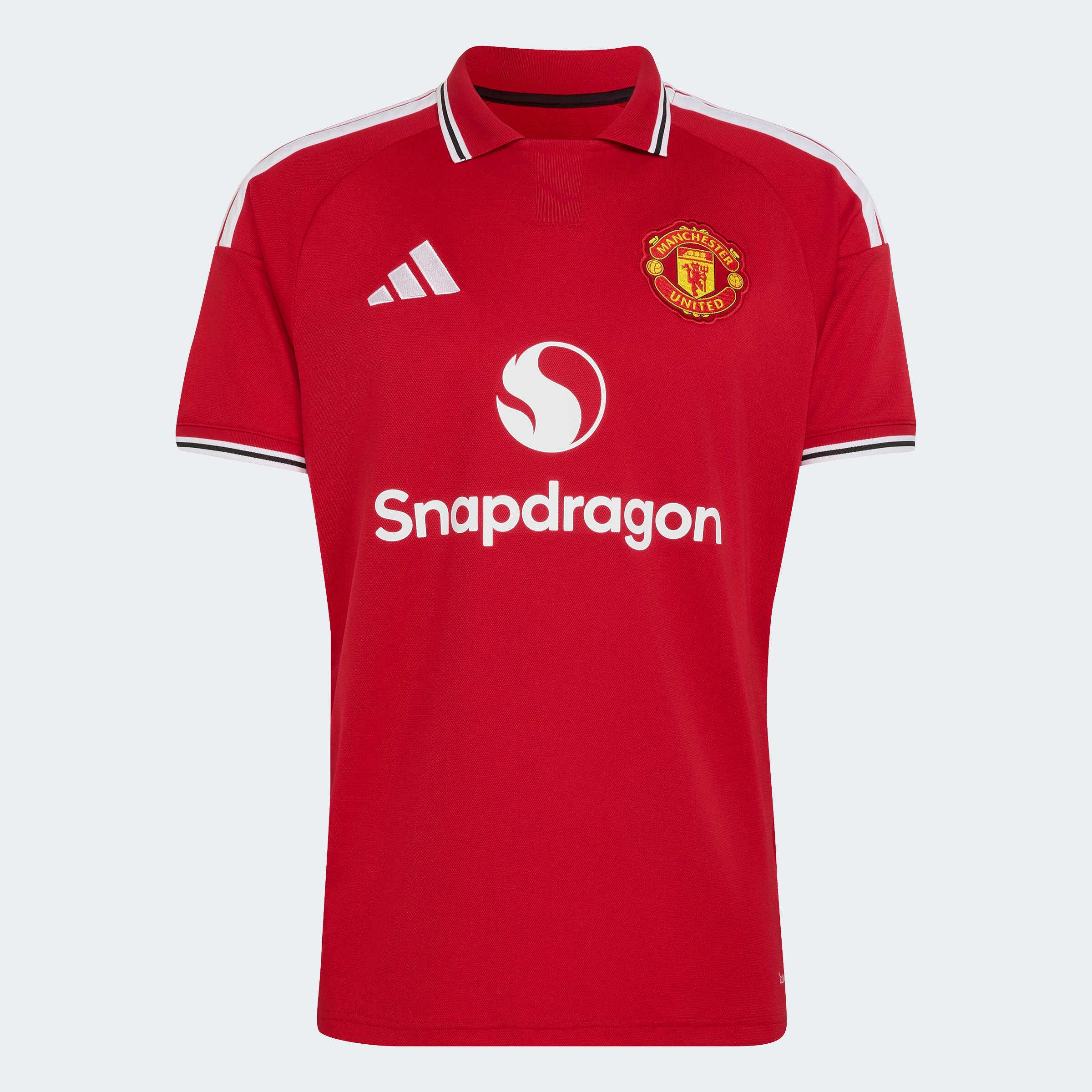 adidas Performance Fussballtrikot »MUFC H JSY« mit schmaler Passform, mit gestreiftem Kragen und Bündchen