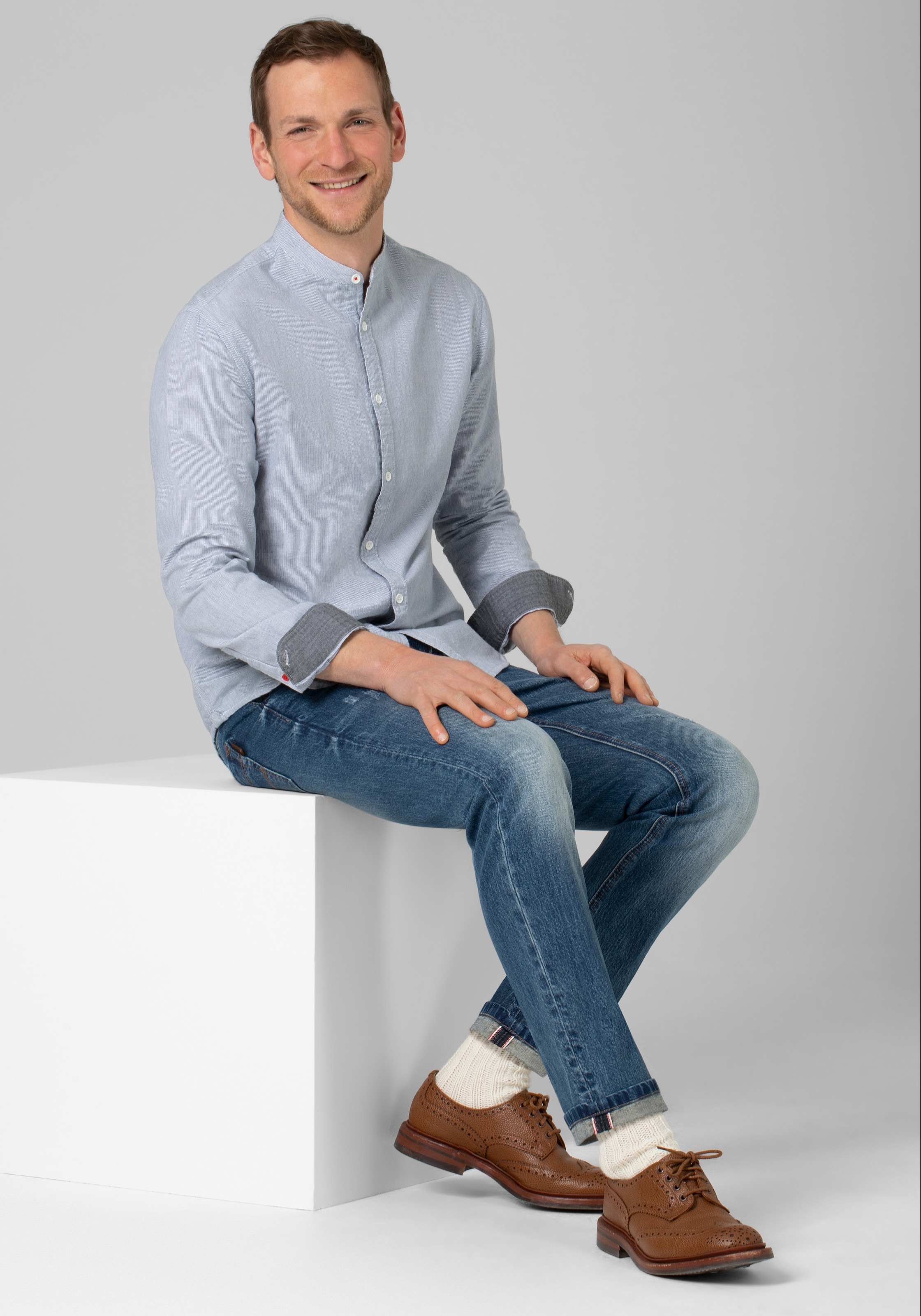 TIMEZONE Langarmhemd »Stand-up-collar Shirt«