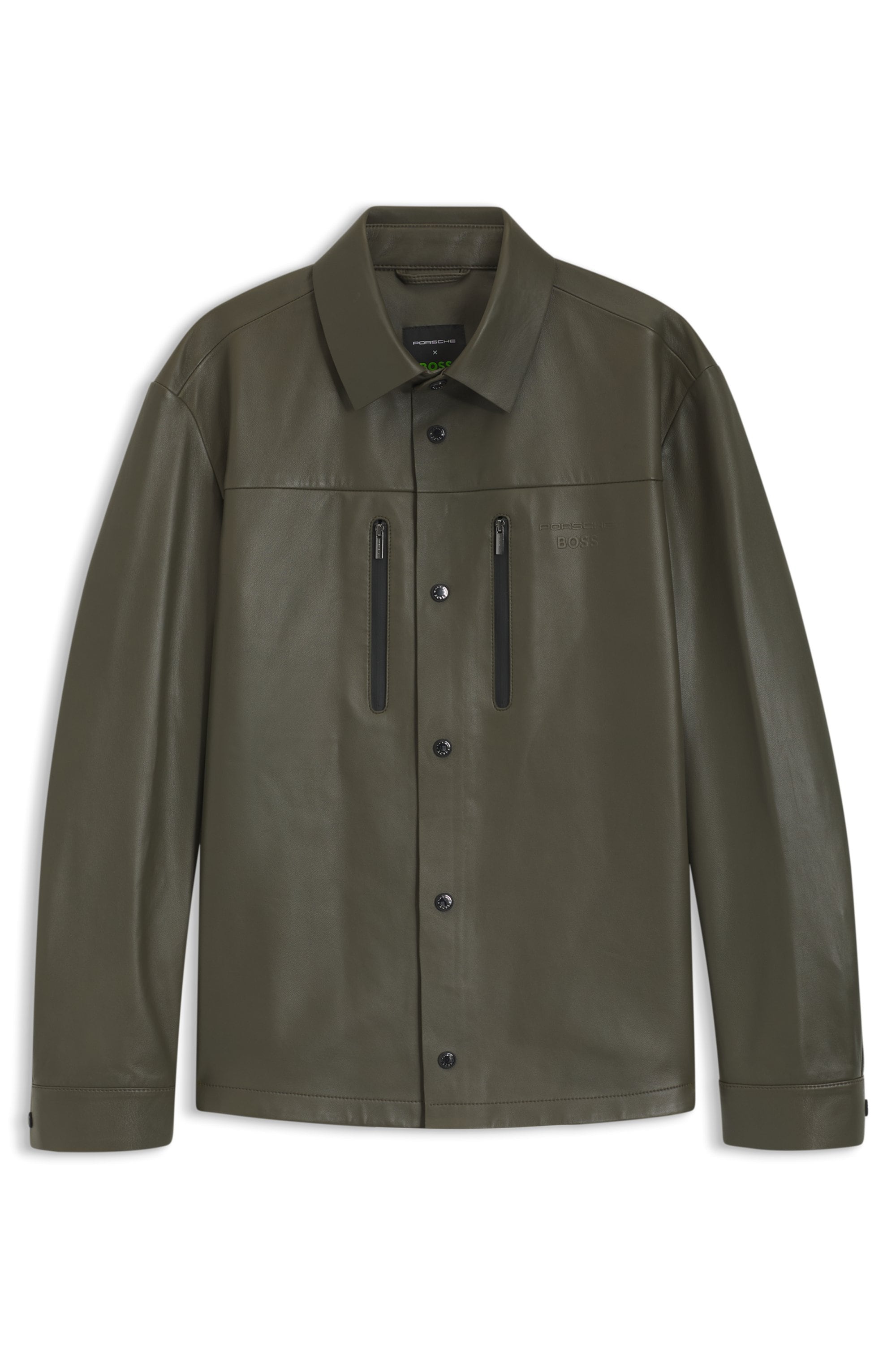 BOSS GREEN Veste chemise »Porsche Spirit 70 Capsule Collection« aus Nappaleder, Premium Herrenmode Limited