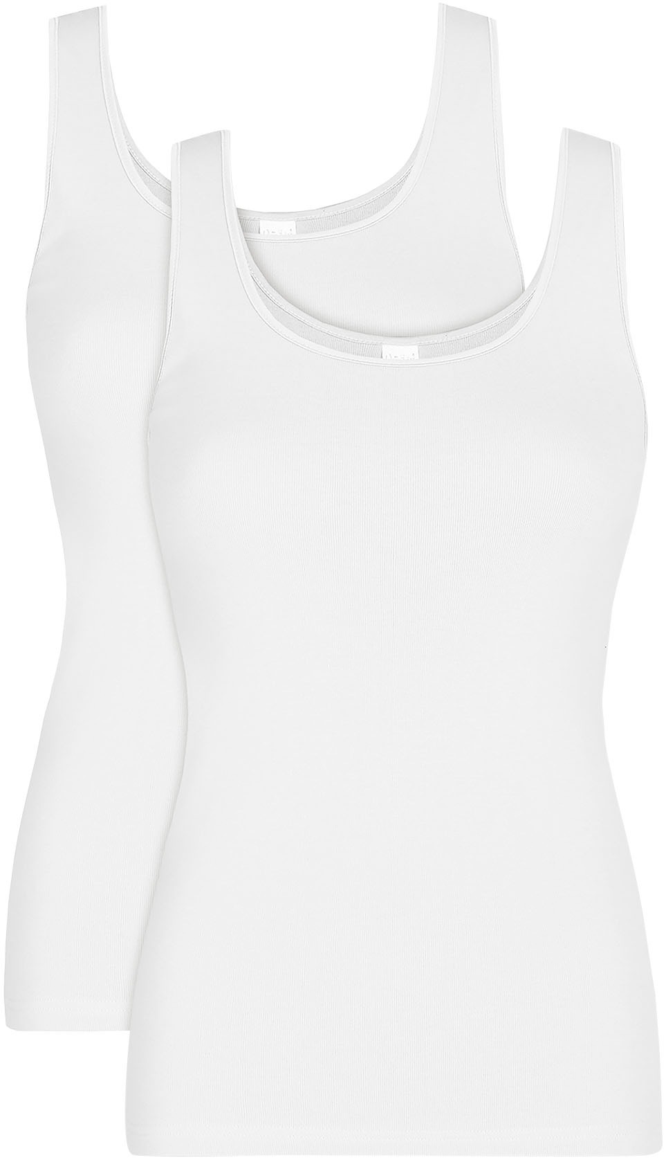Image of Nina Von C. Unterhemd ""Fine Cotton"" 2er Pack, basic, weich, bequem, eng, Rundhalsausschnitt, breite Träger