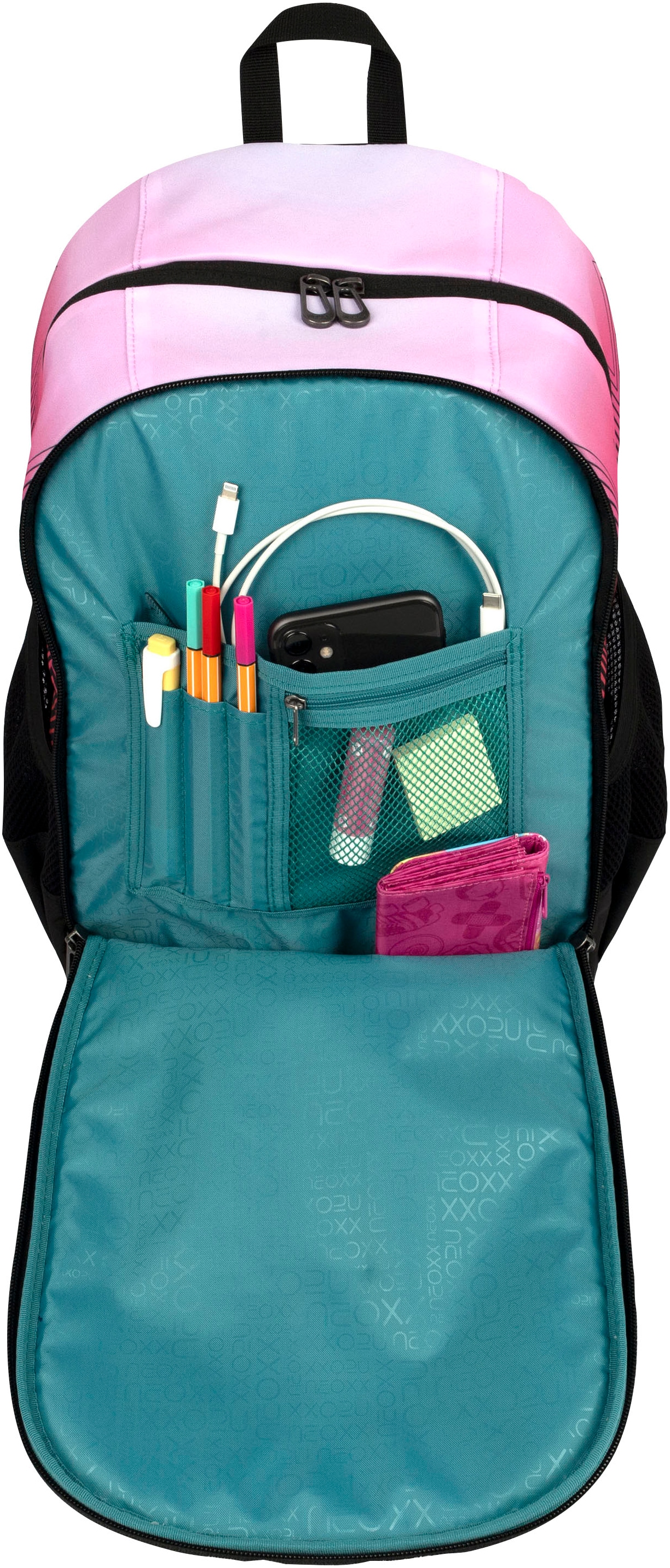 neoxx Schulrucksack »Flow, Sweet like Sunset«, teilweise aus recyceltem Material