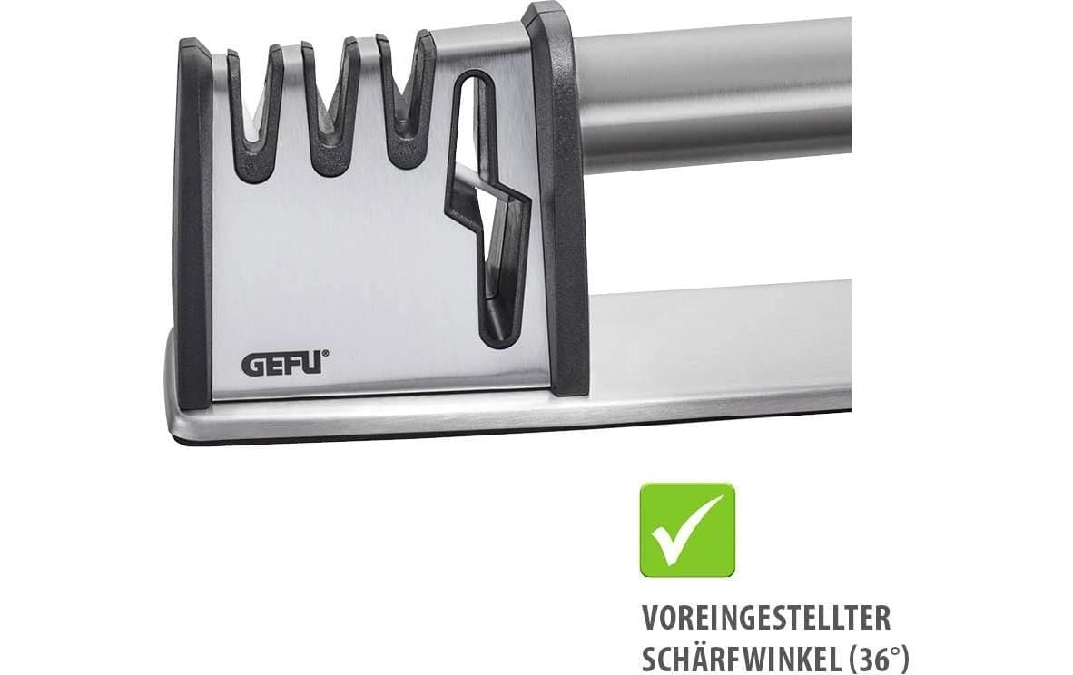 GEFU Aiguiseur de couteaux »Messerschärfer Colt Pro Schwarz/Silber«