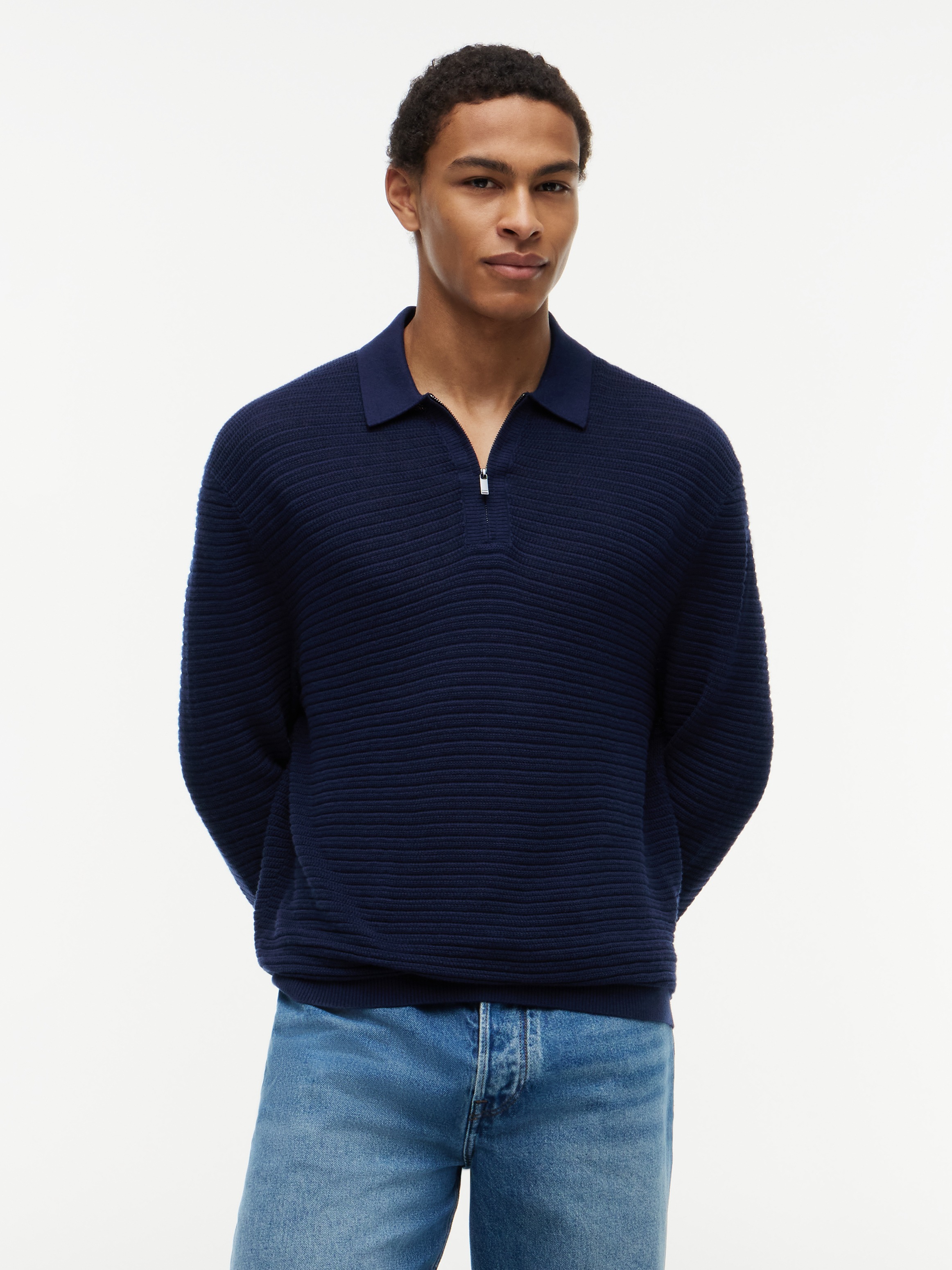 Image of Tommy Hilfiger Polokragenpullover "DC KNITTED ZIP"