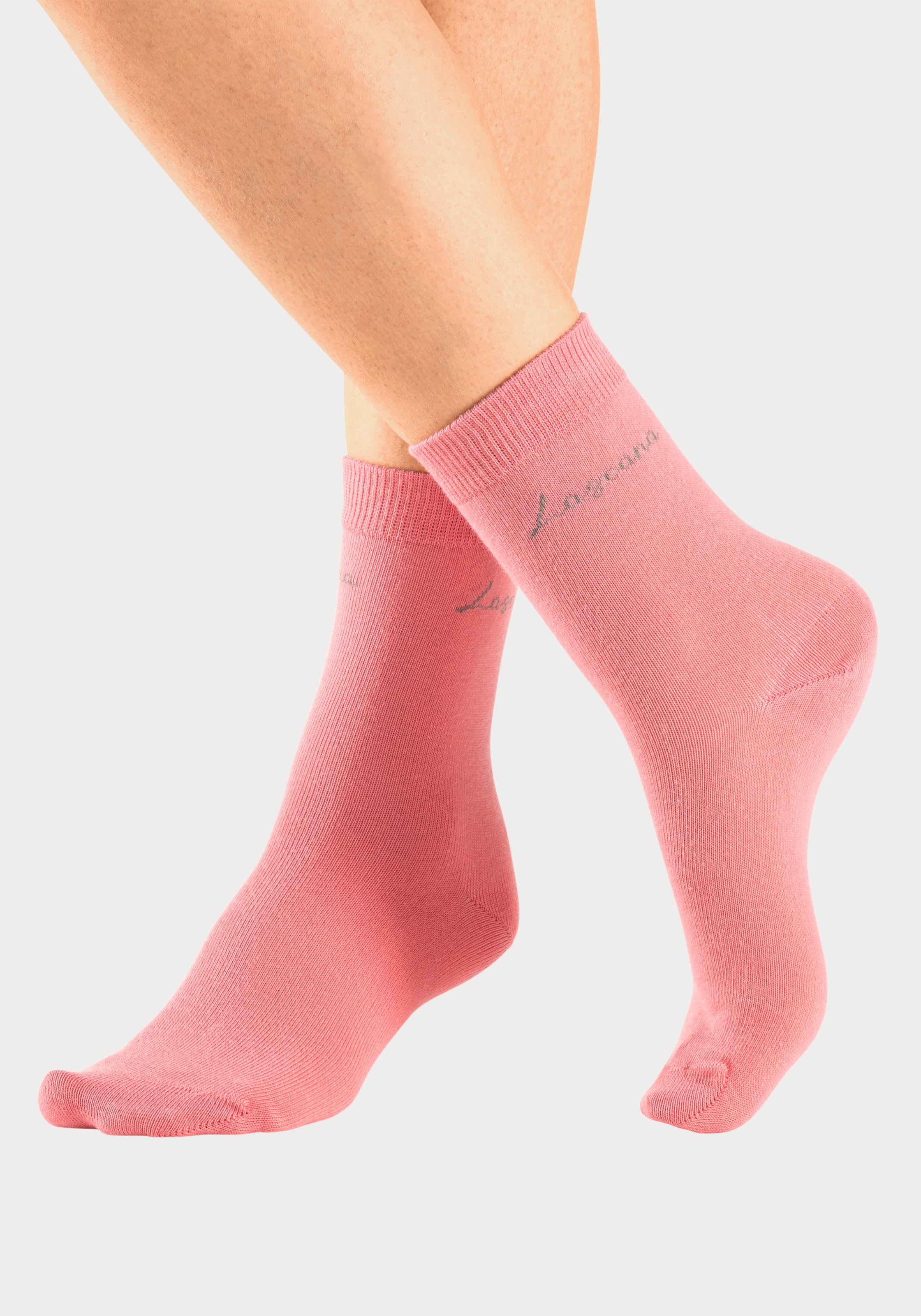 LASCANA Basicsocken, (Box, 4 Paar), in ansprechender Geschenkbox