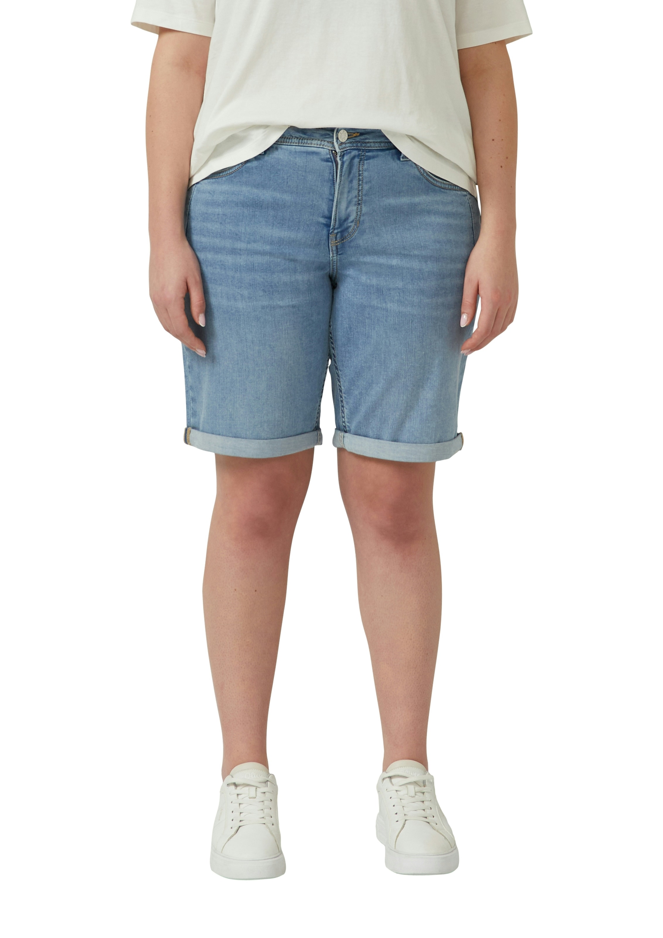 Image of s.Oliver CURVE Jeanshotpants Jeansshorts mit Stretch/Grosse Grössen