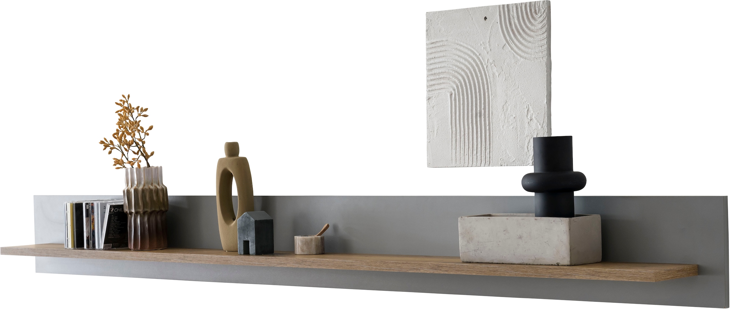 INOSIGN Wandregal »CASABLANCA«, Modernes Design in trendiger Farbe Platingrau Matt, Breite 217 cm