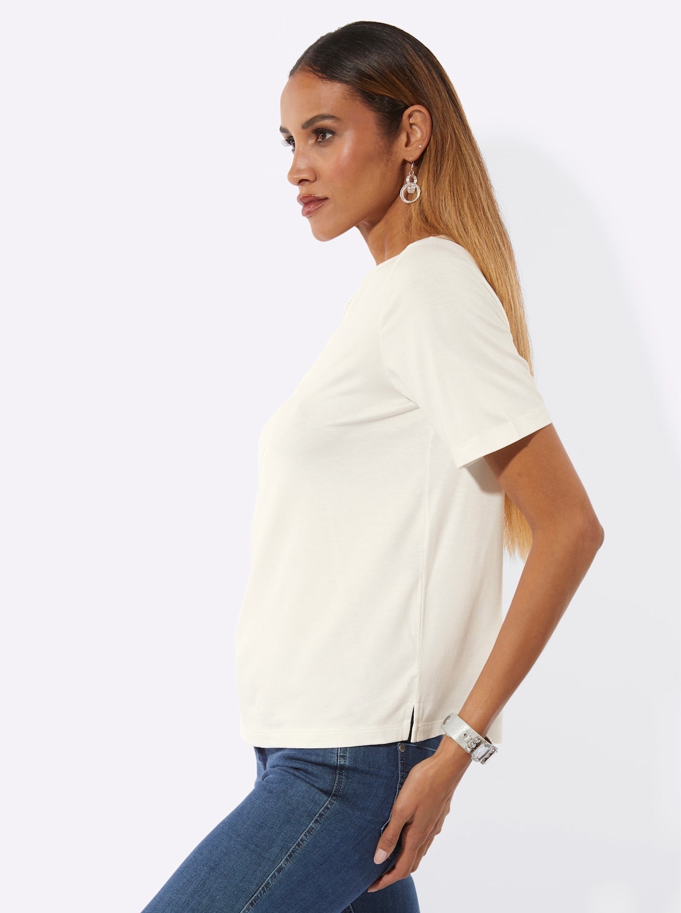 creation L T-shirt en V »Kurzarm-Shirt« 1 pièces