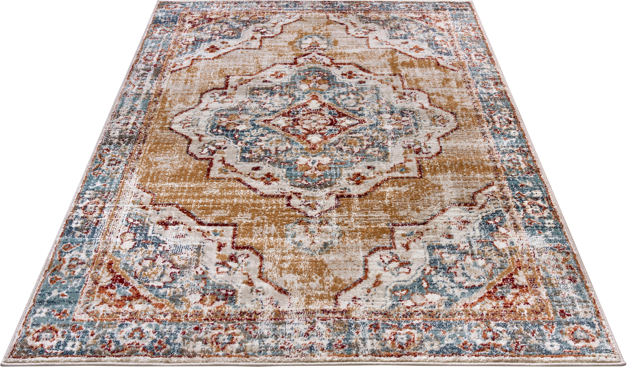 THE RUGS Strozzi Short Pile Rug Oriental Bordered Design, 8mm Pile, Durable | Size: 200cm x 280cm