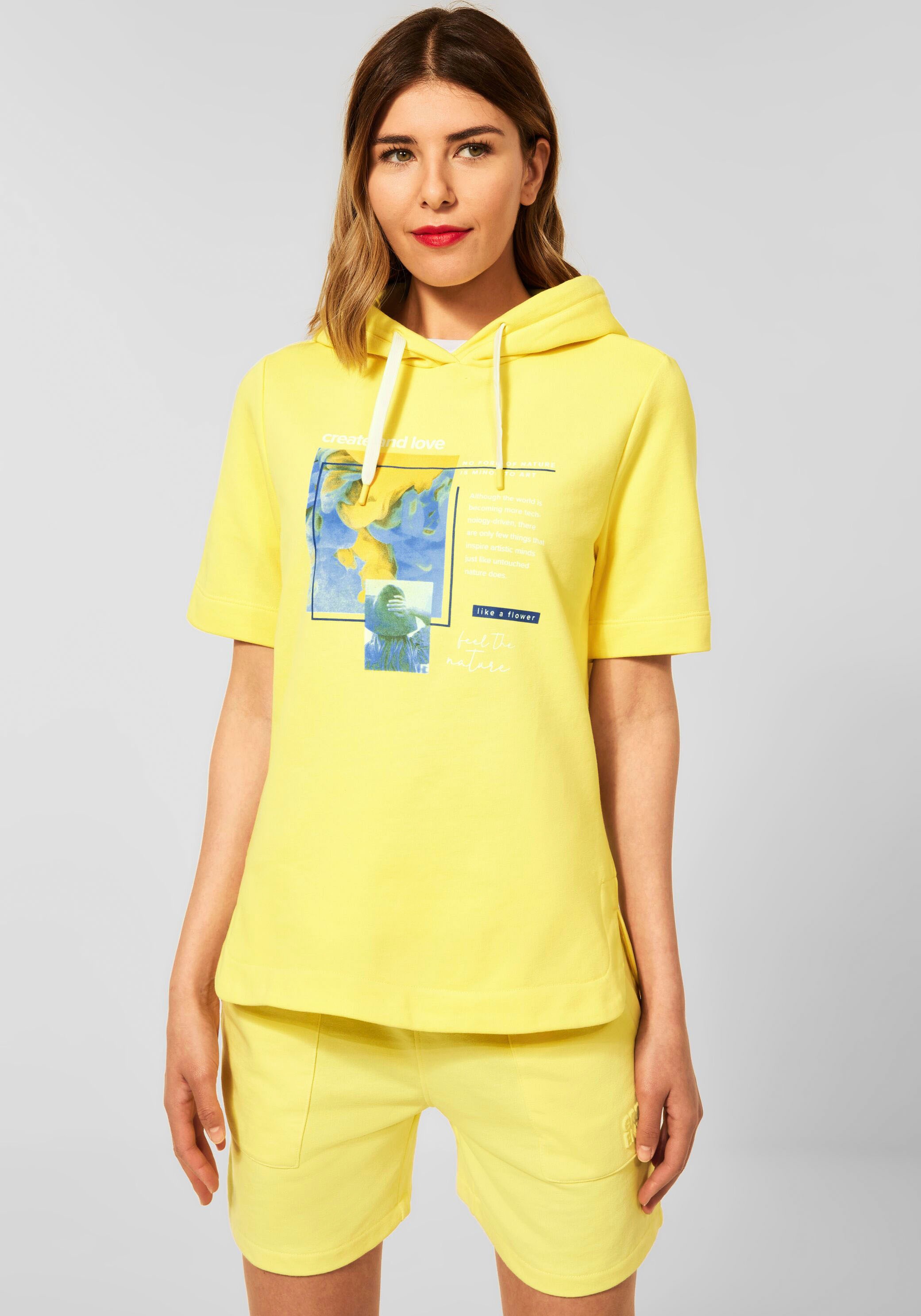 Image of STREET ONE Kapuzensweatshirt, mit Partprint auf der Vorderseite bei Ackermann Versand Schweiz