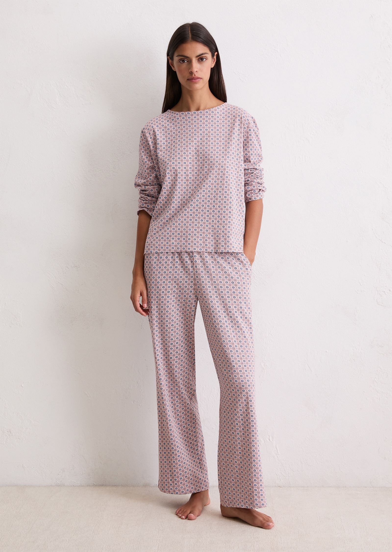 Image of Marc OPolo Longsleeve "Mix -n-Match" Lange Ärmel, Rundhalsausschnitt, Cotton, feminin