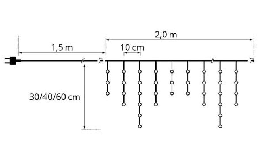 STT Rideau lumineux LED »Ice Light 80«