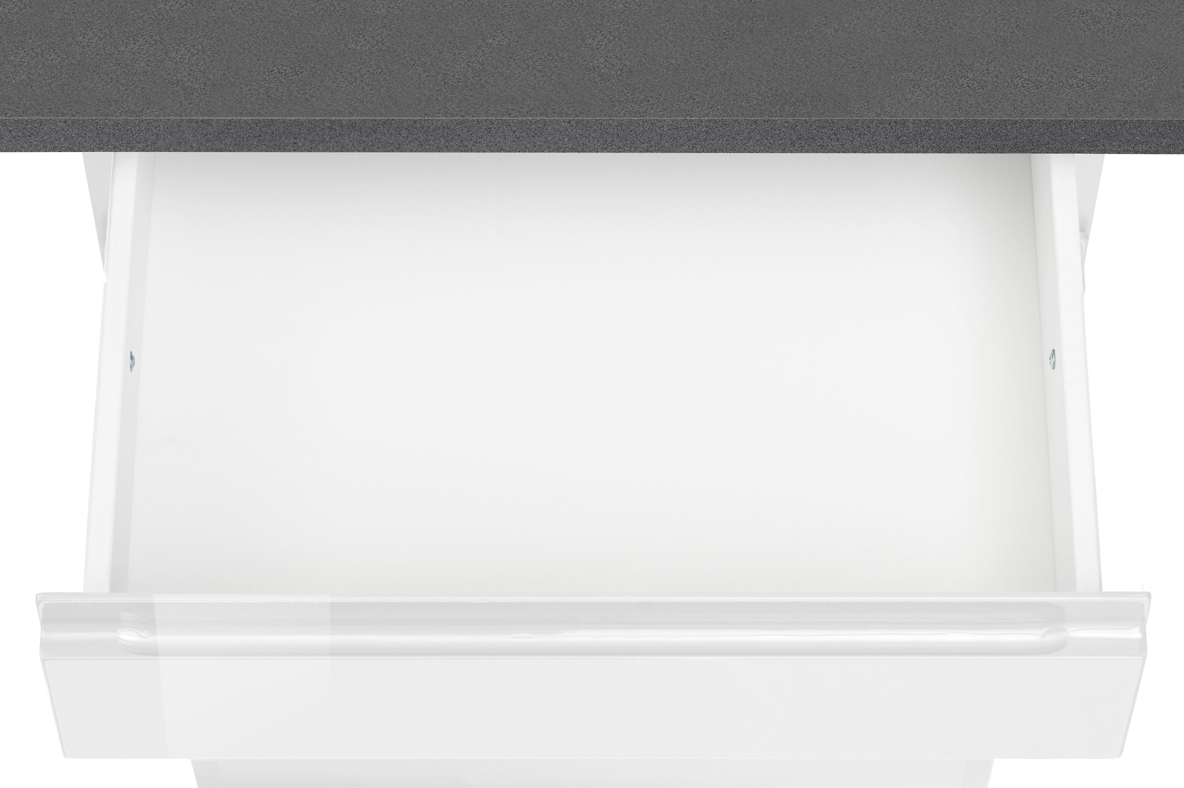 KOCHSTATION Küchenzeile »KS-Virginia,neu in verbesserter Ausführung« Arbeitsplatte 38 mm stark, Stauraum, Softclose,  Breite 300 cm, Soft-Close, wahlweise mit E-Geräten