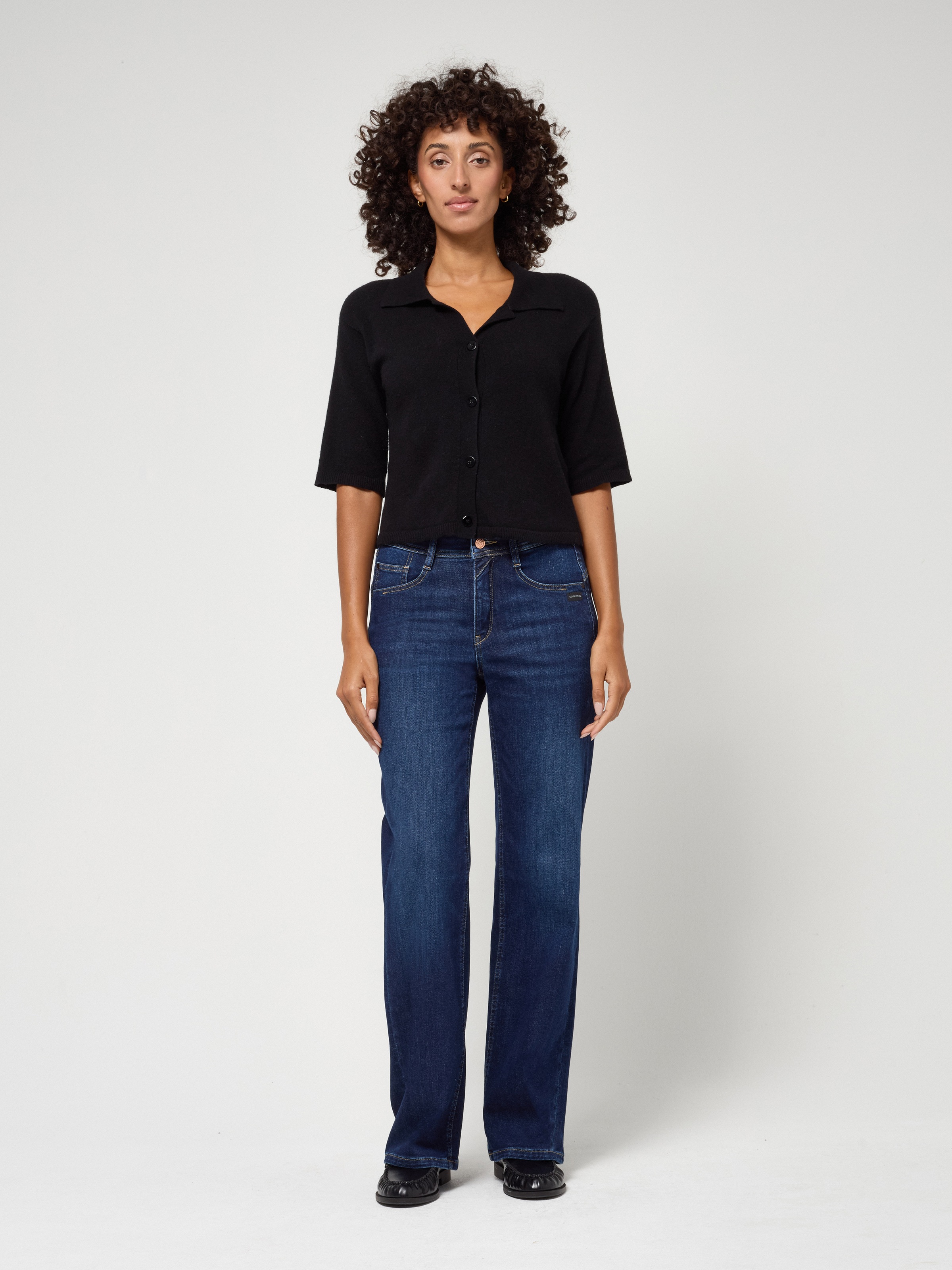 GANG Jeans large »94AMELIE WIDE« im 5-Pocket-Stil aus Stretch-Denim